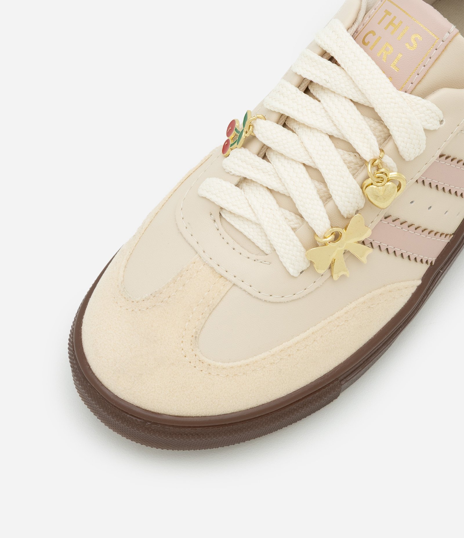 Tênis Infantil Casual com Pingentes - Tam 28 ao 34 Bege 5