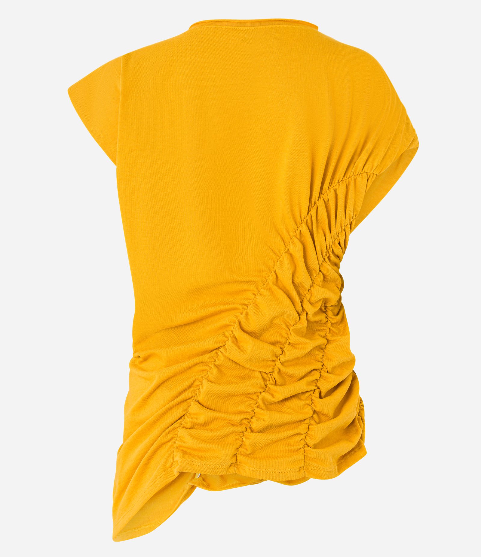 Blusa em Algodão com Drapeado Frontal Amarelo 6