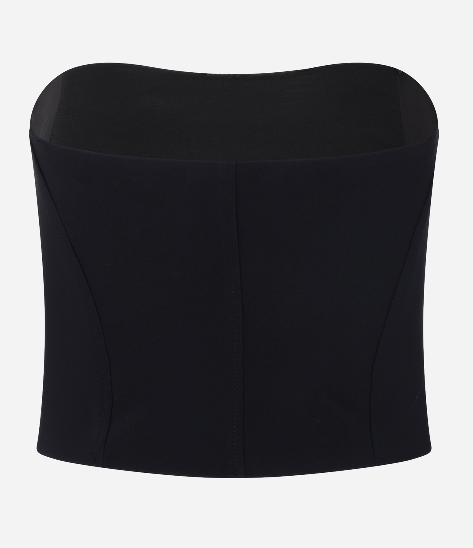 Blusa em Alfaiataria Tomara que Caia com Zíper na Lateral Preto 6