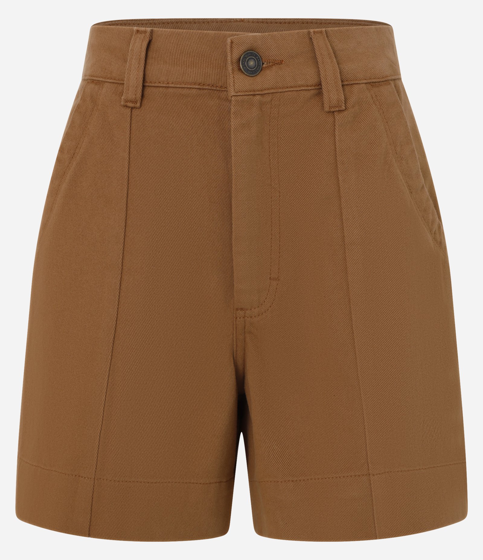 Short Evasê em Jeans com Cintura Alta Marrom 5