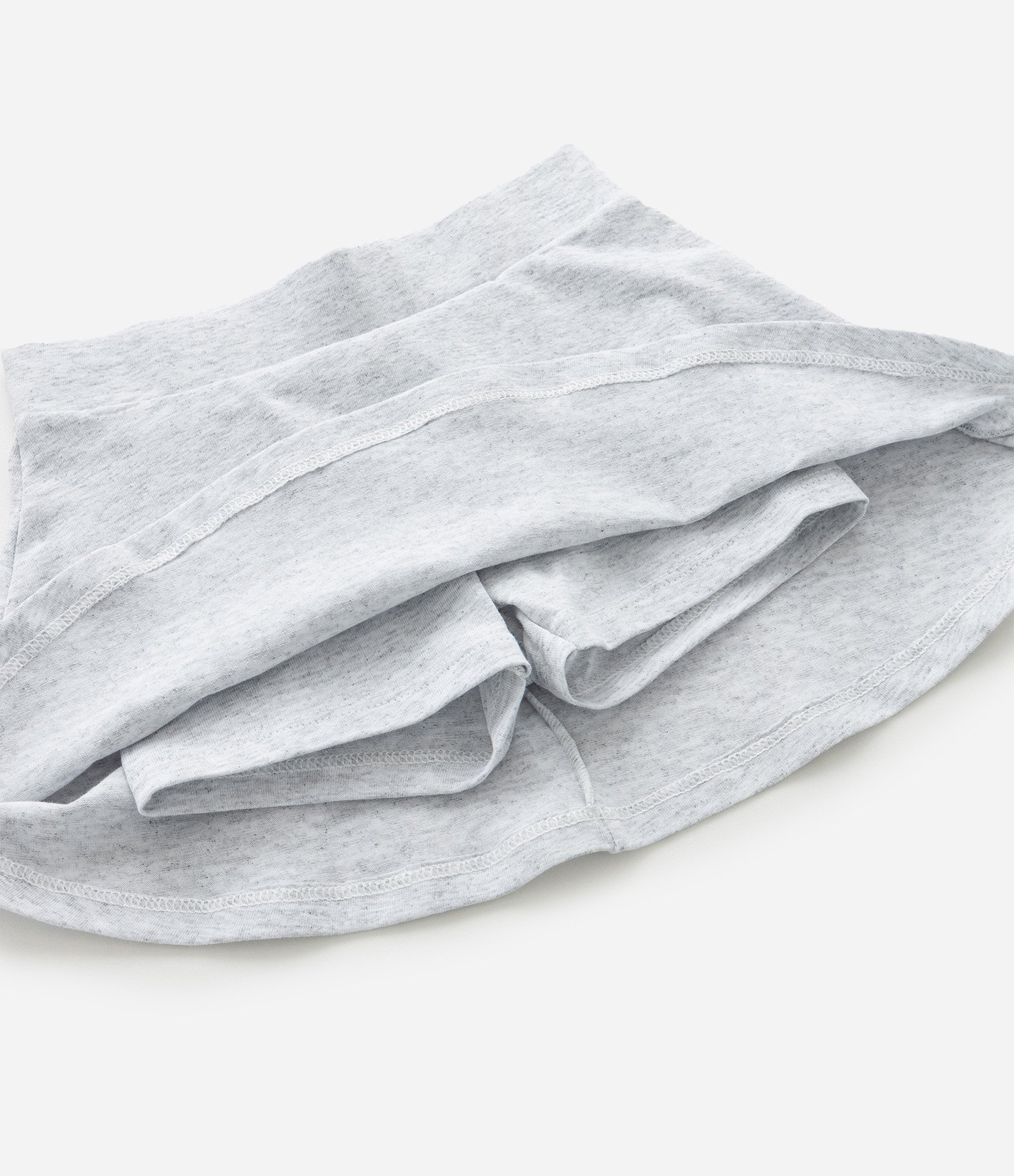 Short Saia Infantil Básico em Algodão - Tam 1 a 6 anos Branco Mescla 5