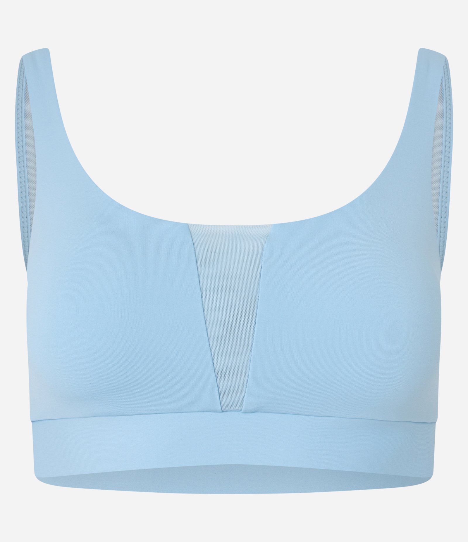 Top Esportivo em Microfibra com Recortes de Tule Azul 6