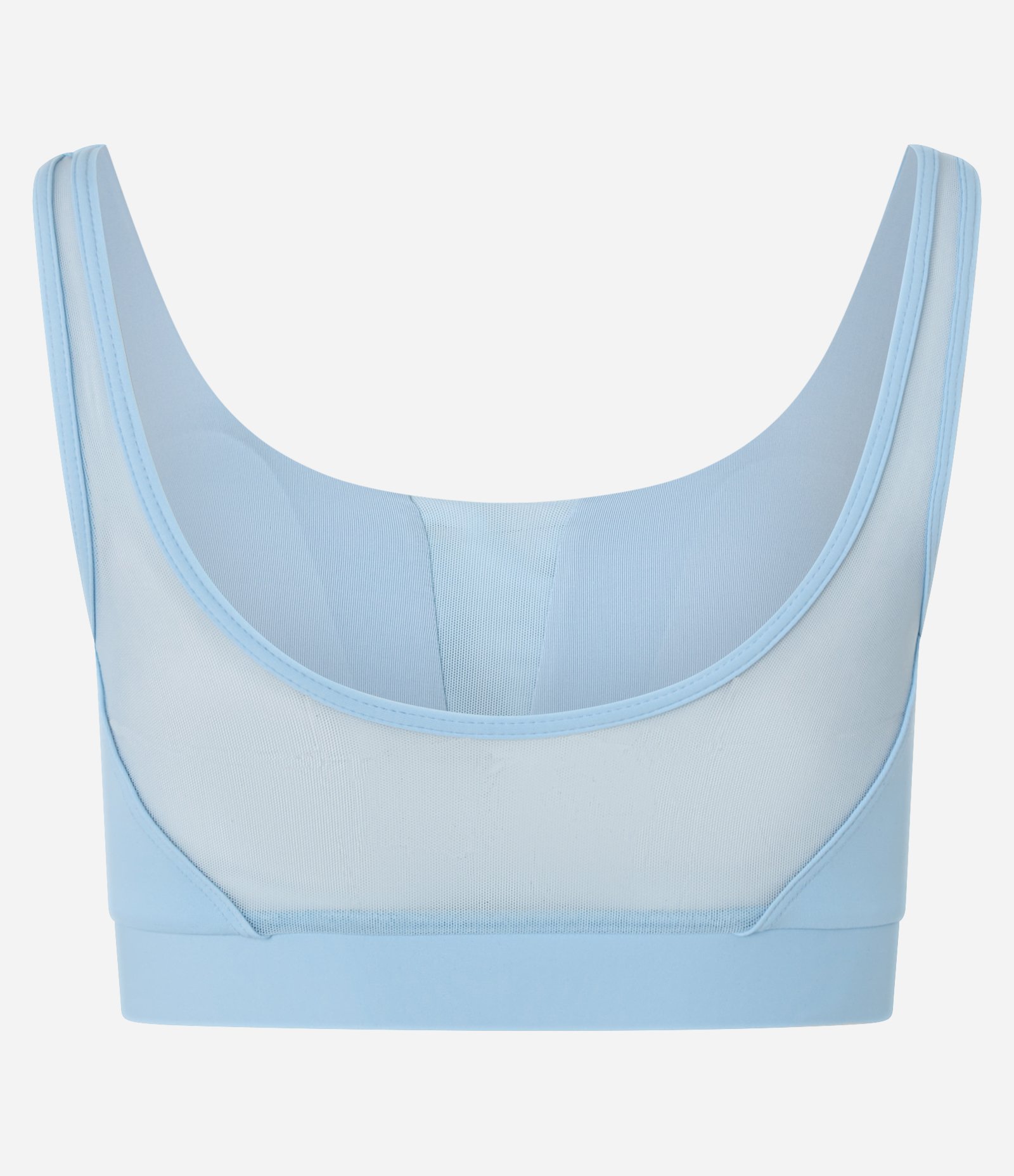 Top Esportivo em Microfibra com Recortes de Tule Azul 7