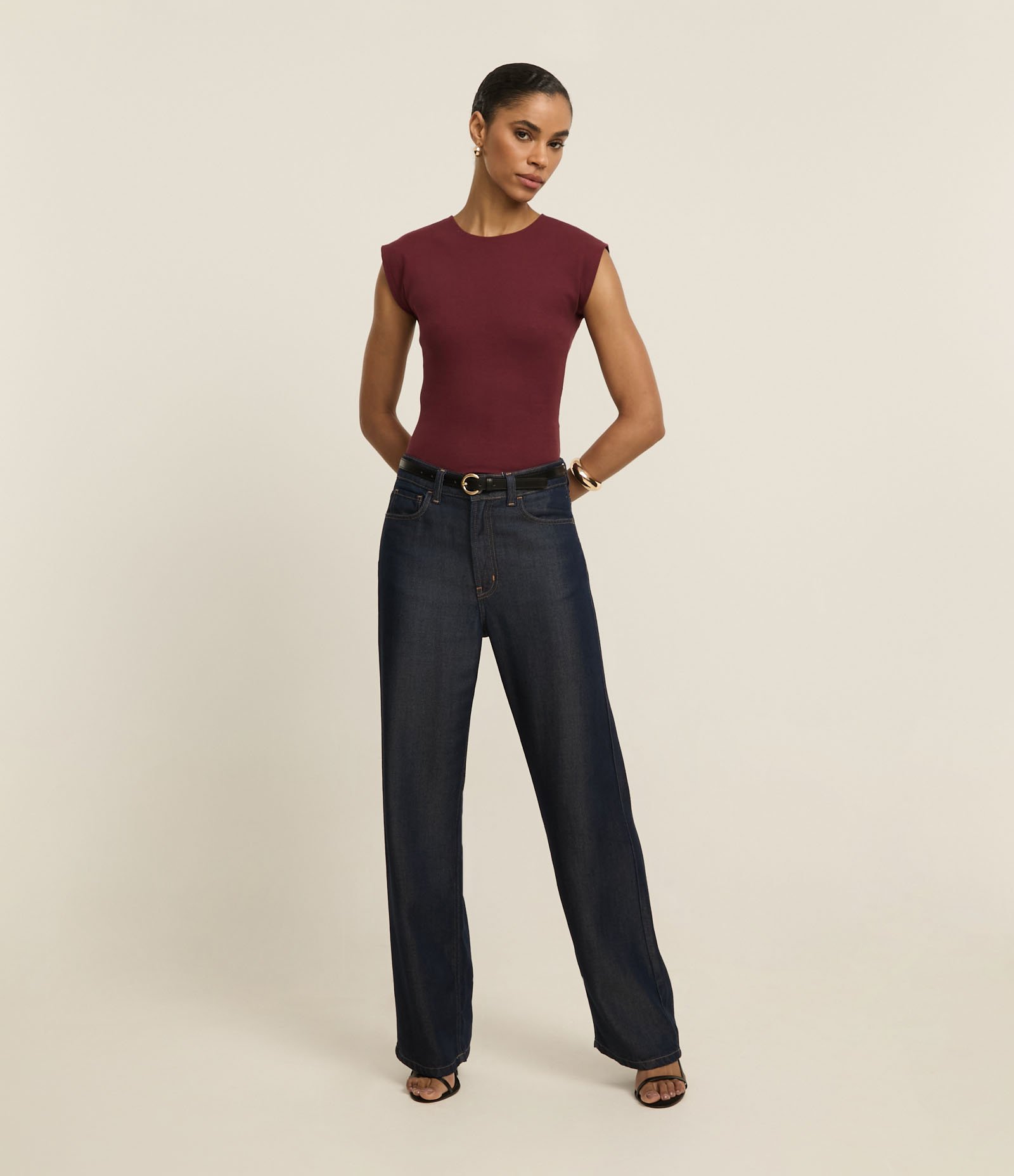 Blusa Canelada em Ribana com Manga Sem Cava 2