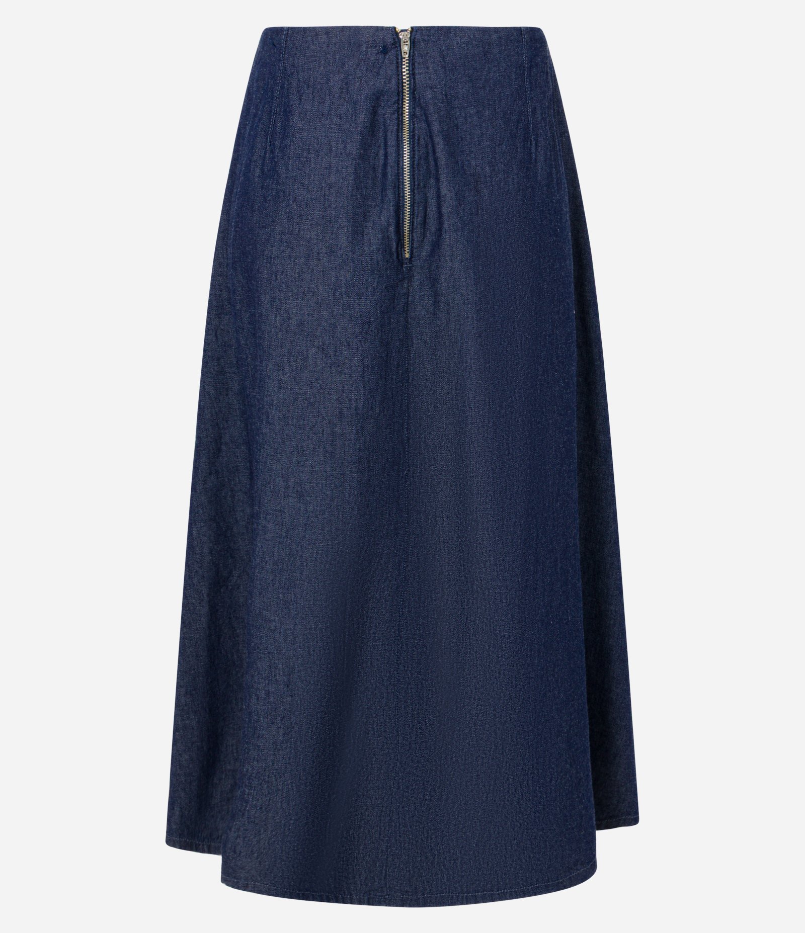 Saia Midi em Jeans Raw com Laço Frontal Azul 6