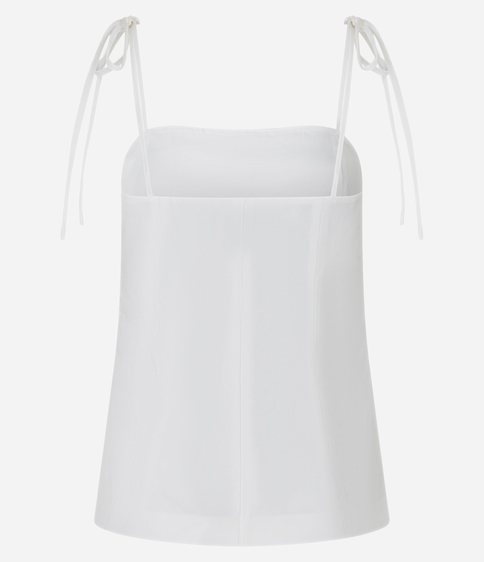 Blusa Alfaiatada com Decote Reto e Laço na Alça Branco 6