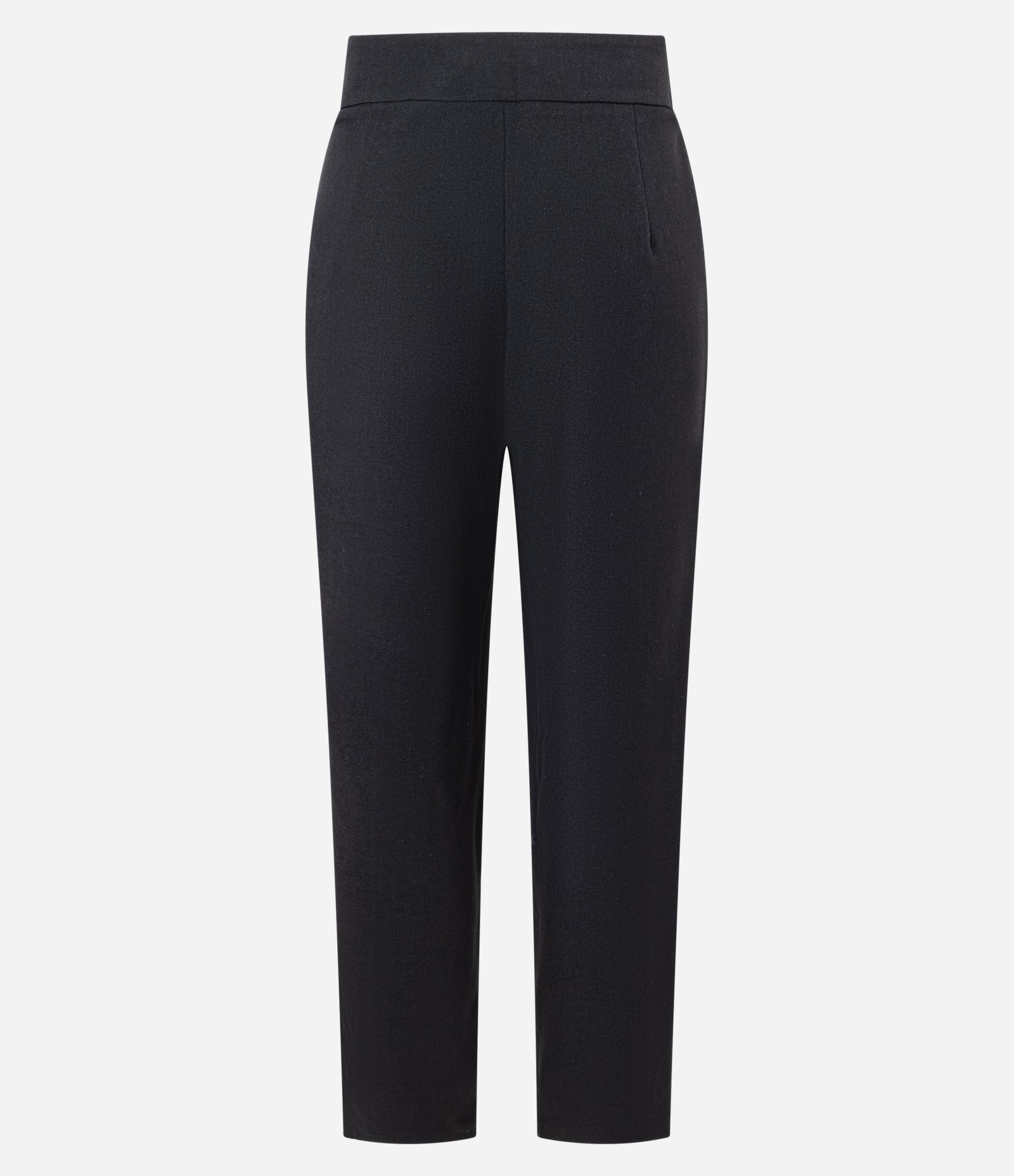 Calça Cenoura Alfaiatada Cintura Alta com Recorte Pespontado Preto 7