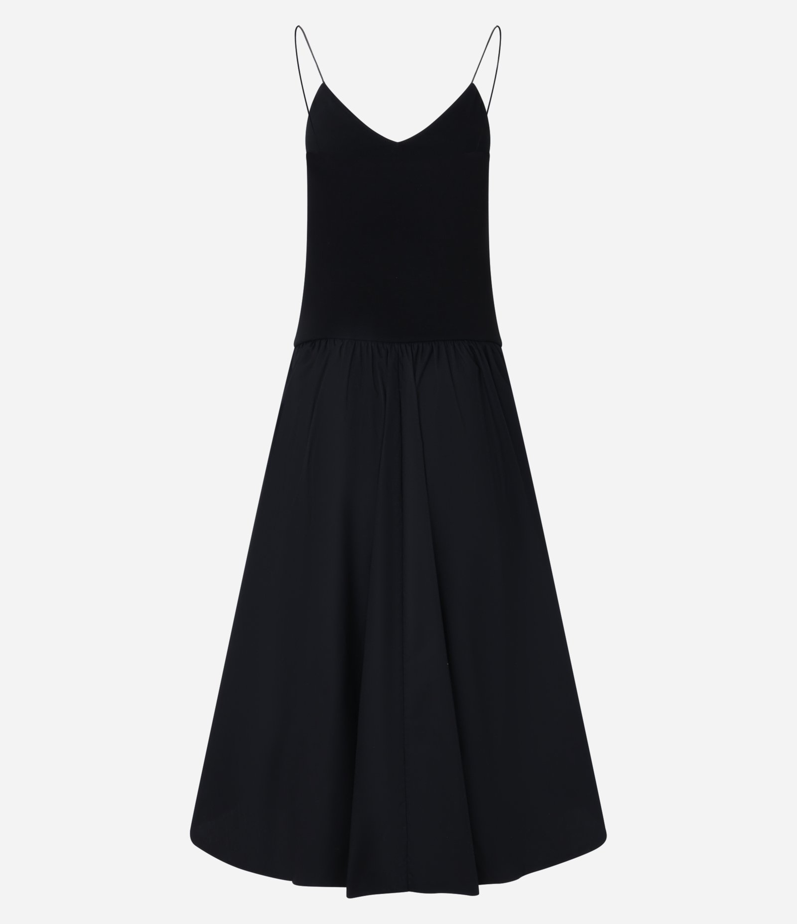 Vestido Evasê New Midi em Ribana com Cut Out no Busto Preto 7