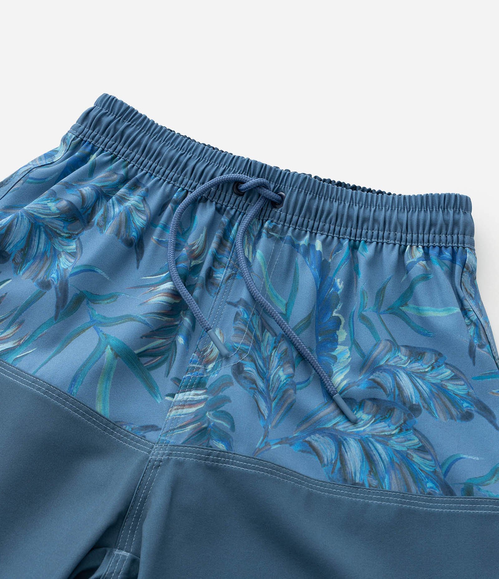 Bermuda Infantil de Banho com Estampa de Folhagens - Tam 5 a 14 Anos Azul 5