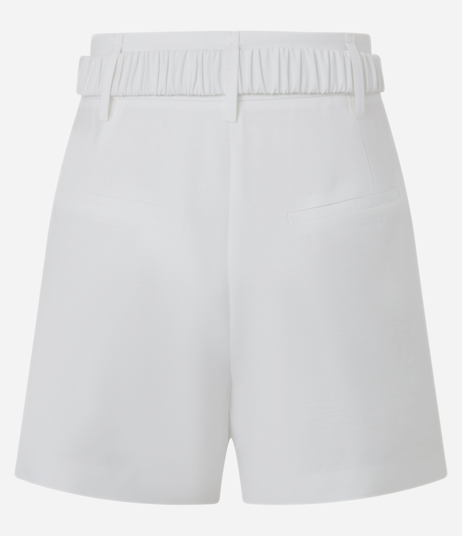Short Alfaiatado Cintura Alta em Crepe com Cinto Elástico Off White 6