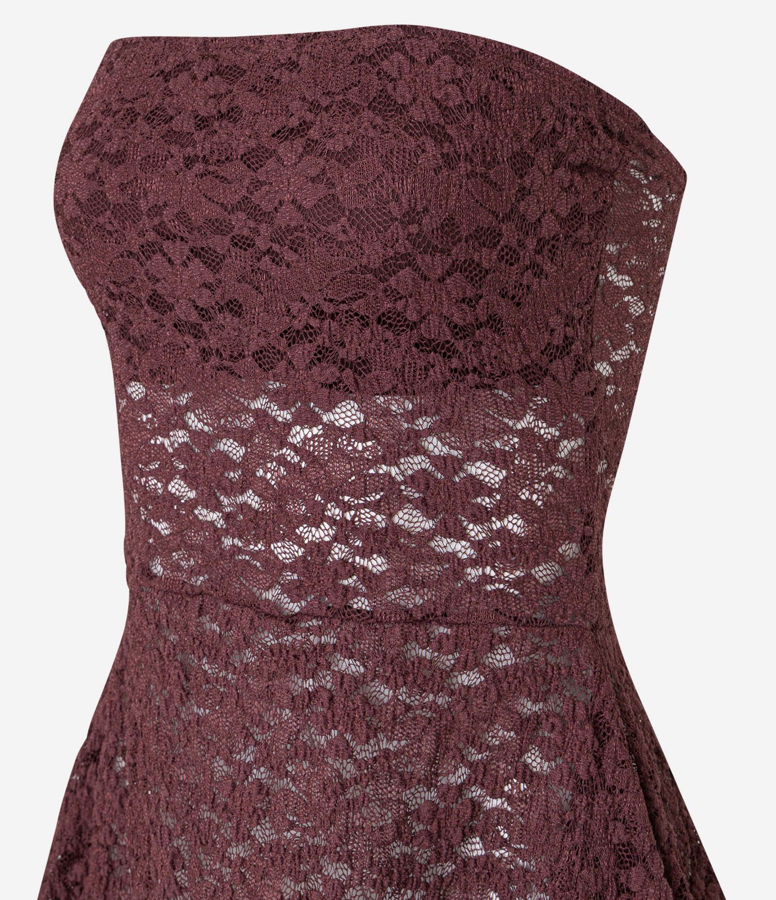 Blusa Tomara que Caia em Renda com Pontas Diferenciadas Marrom 6