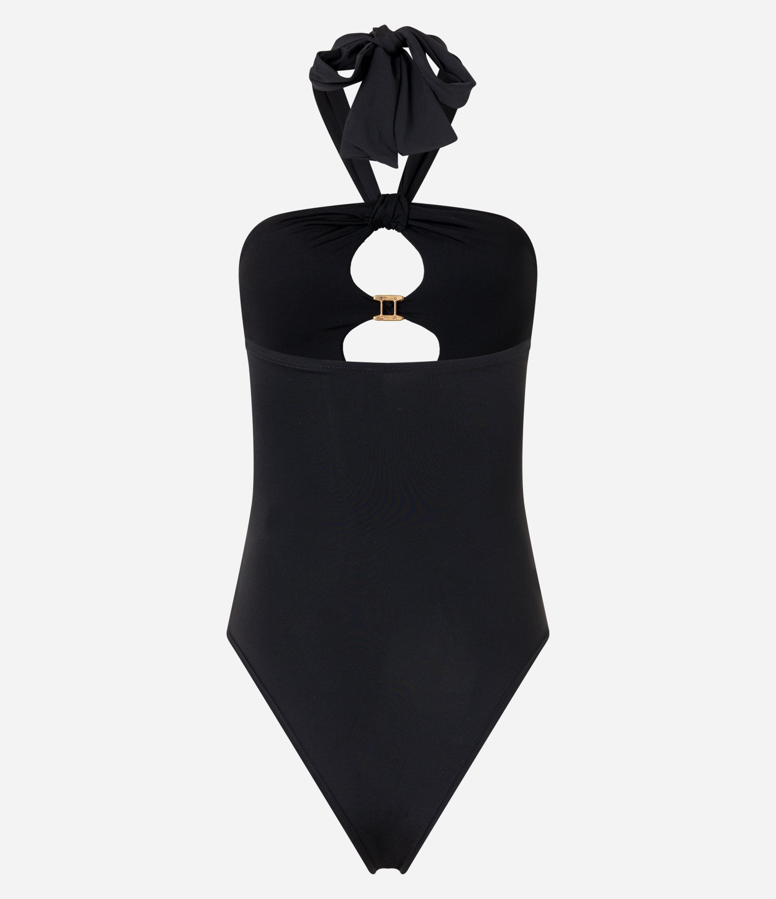 Body Frente Única com Recortes e Aviamentos Preto 6