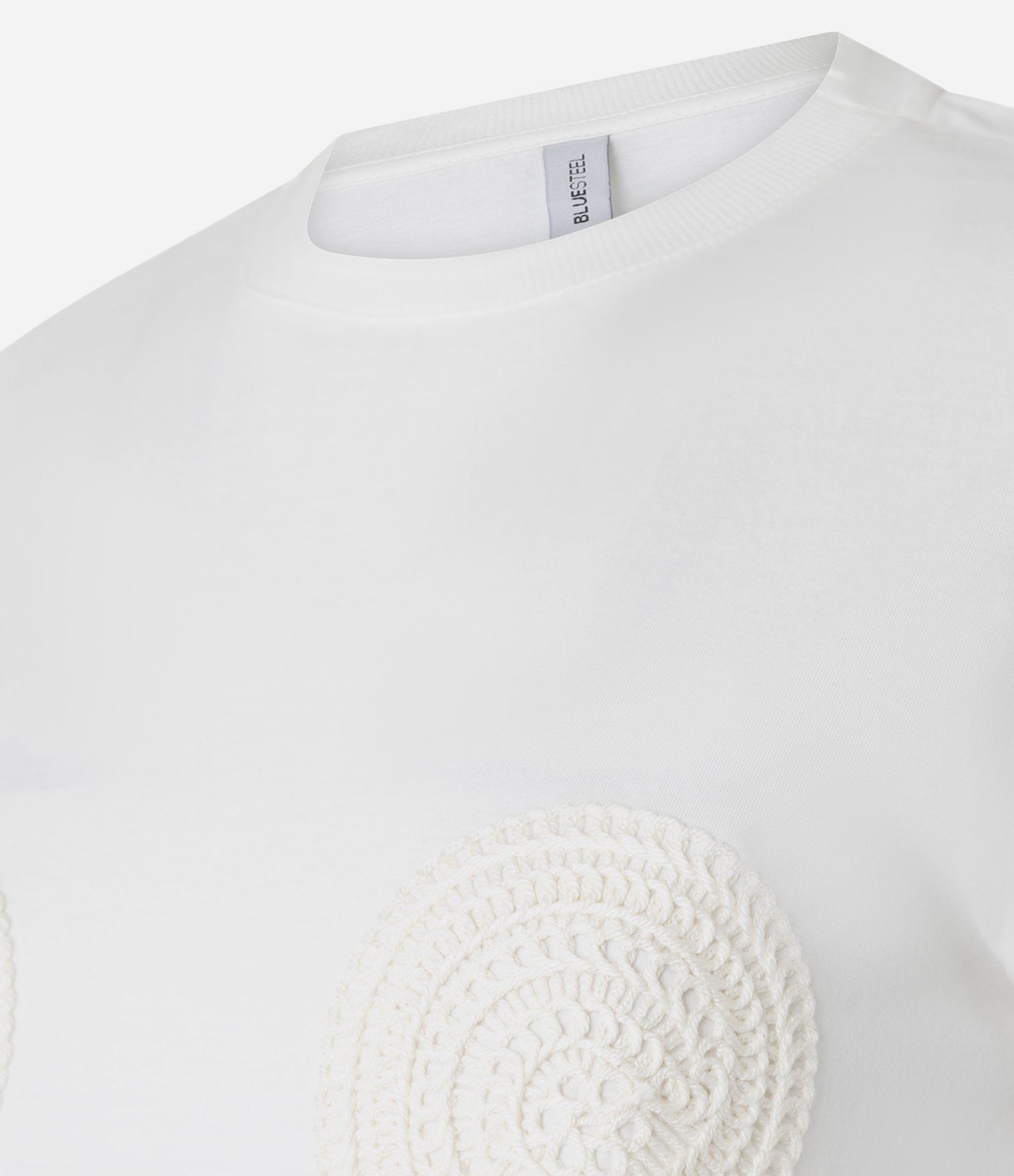 Camiseta em Algodão com Bordado de Conchas Branco 8