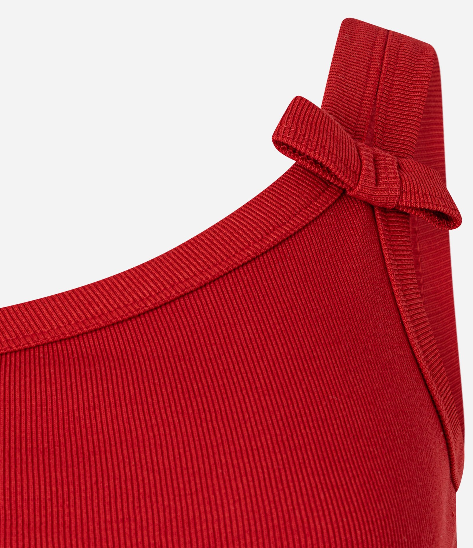 Blusa Ombro Só com Lacinho na Alça Larga Vermelho 5