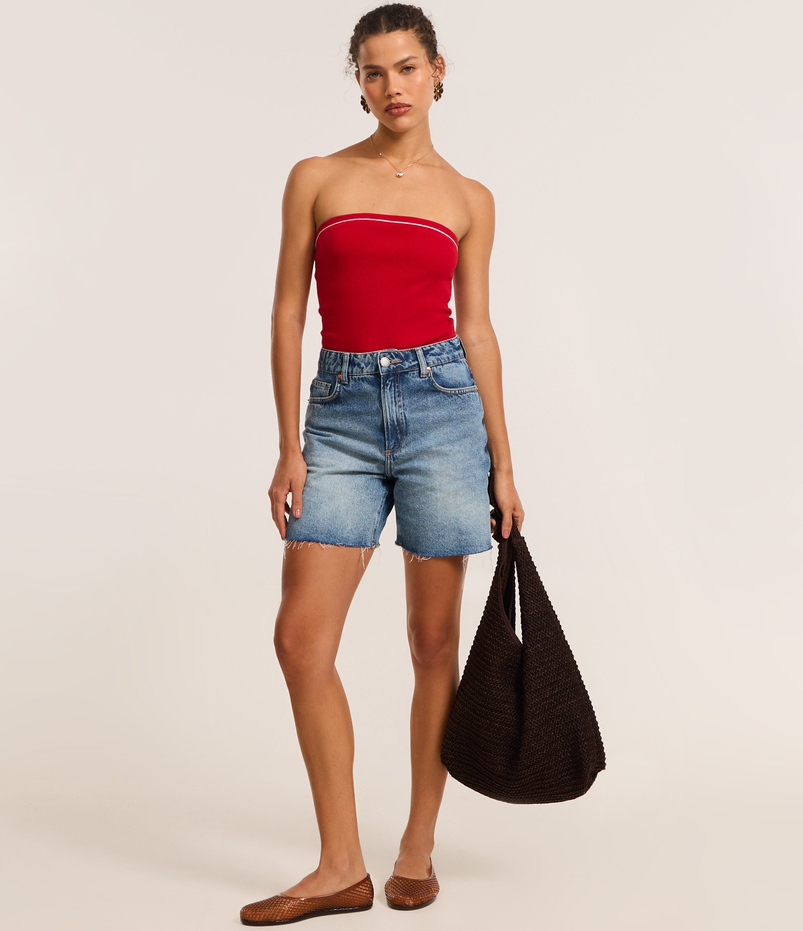 Body Tomara que Caia em Ribana com Piping Contrastante Vermelho 2