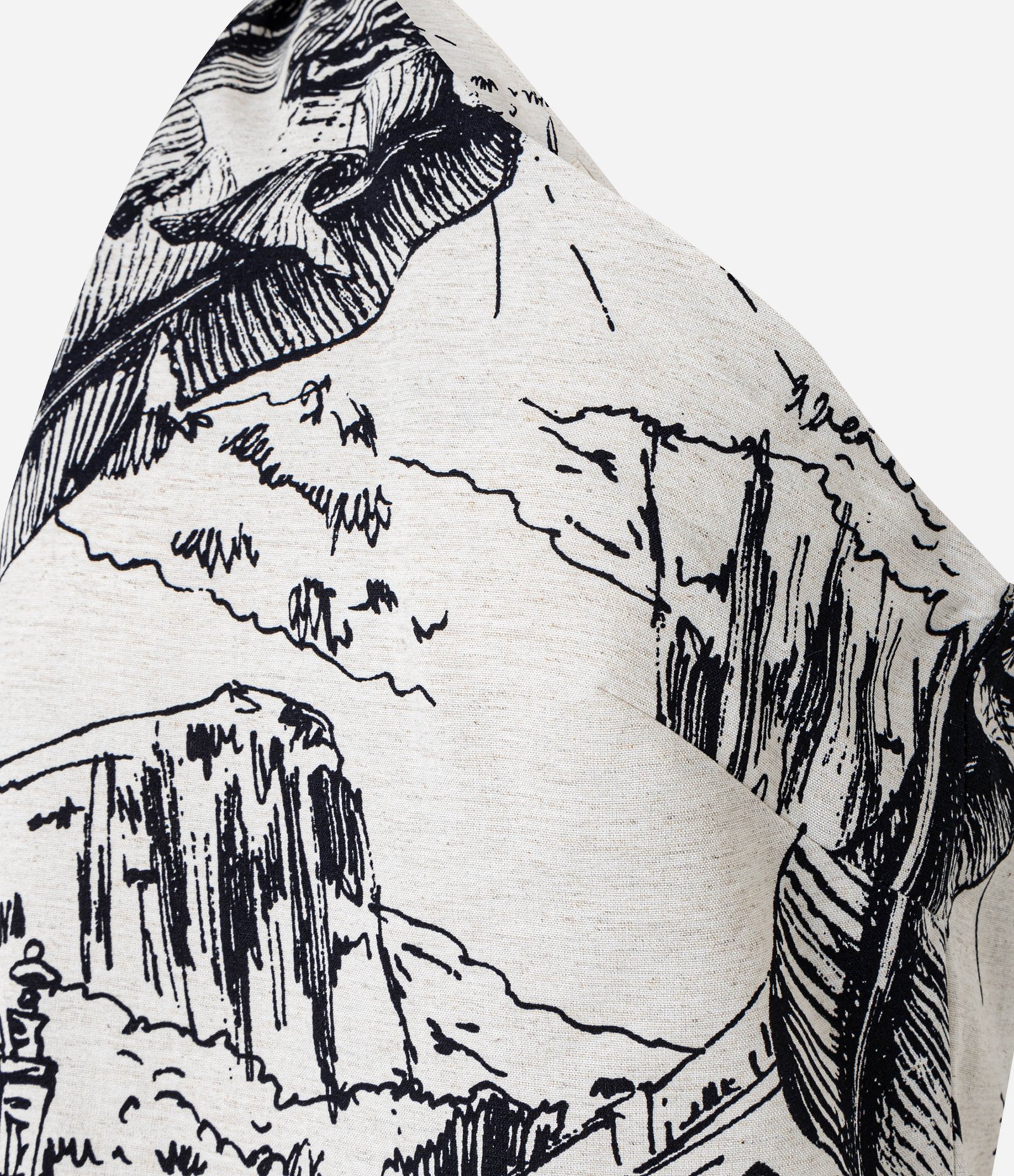 Blusa Ombro Só em Viscolinho com Estampa Parque Lage Off White/Preto 8