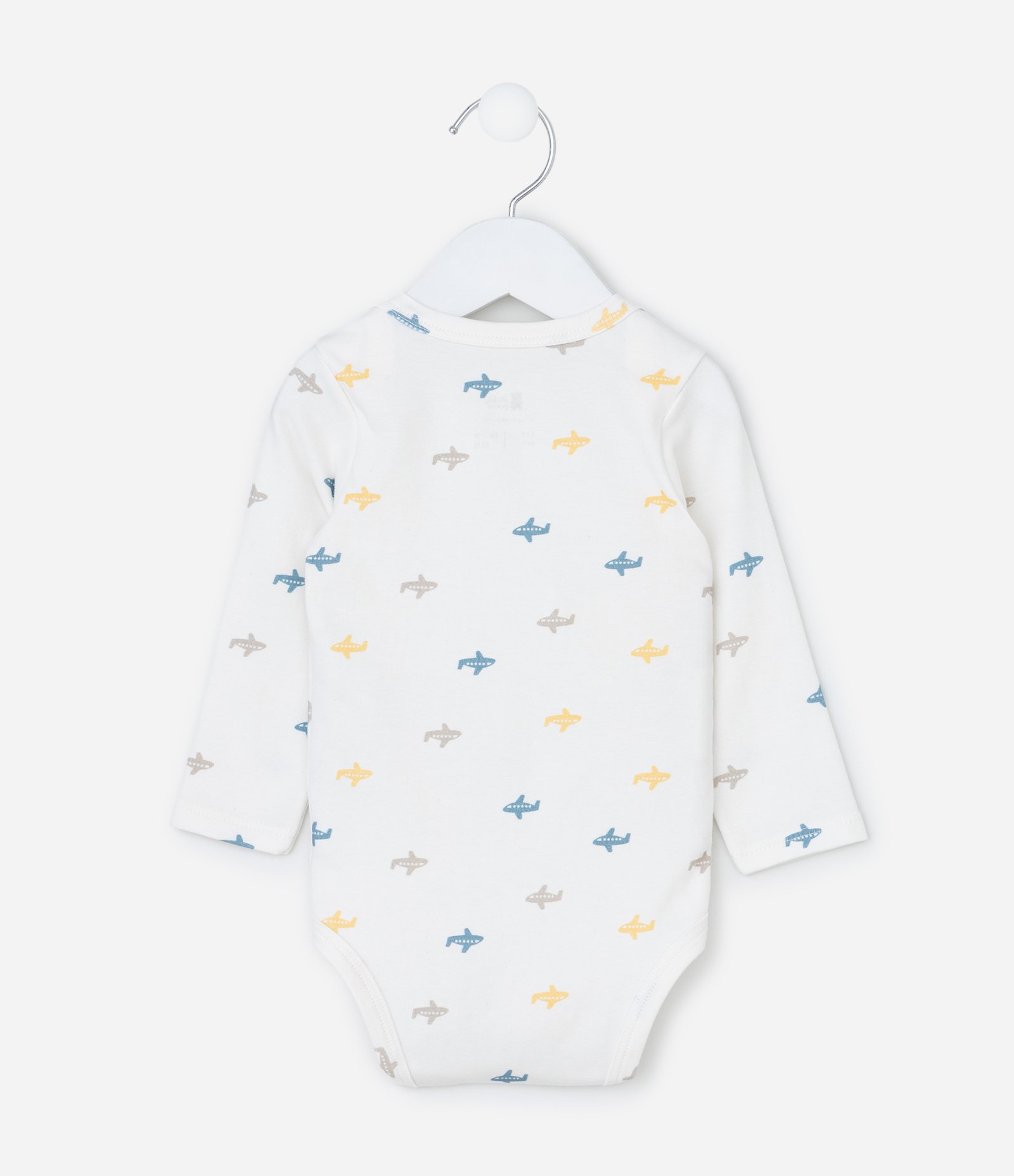 Body Infantil com Estampa de Aviões - Tam 0 a 18 meses Branco 3