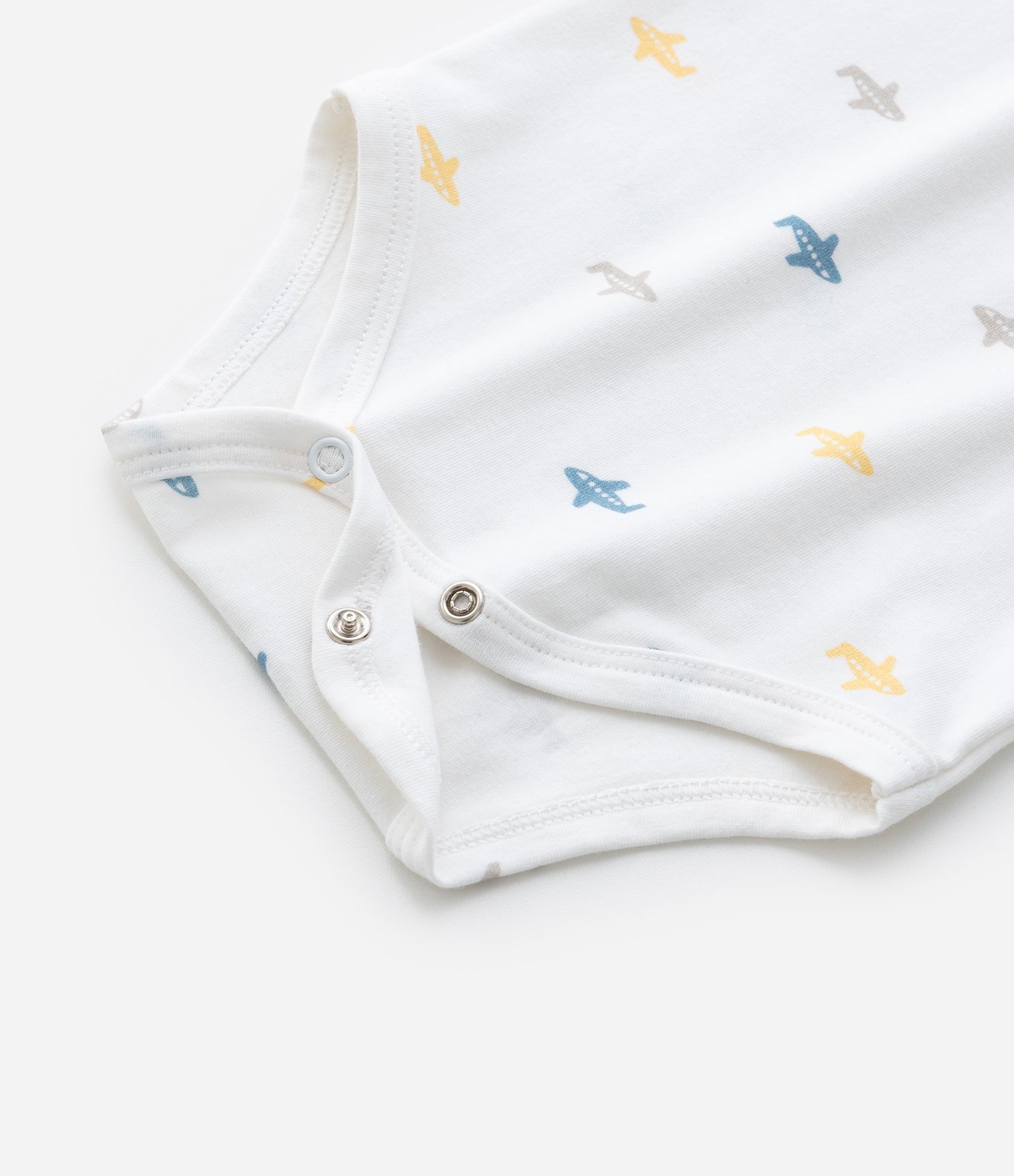 Body Infantil com Estampa de Aviões - Tam 0 a 18 meses Branco 5