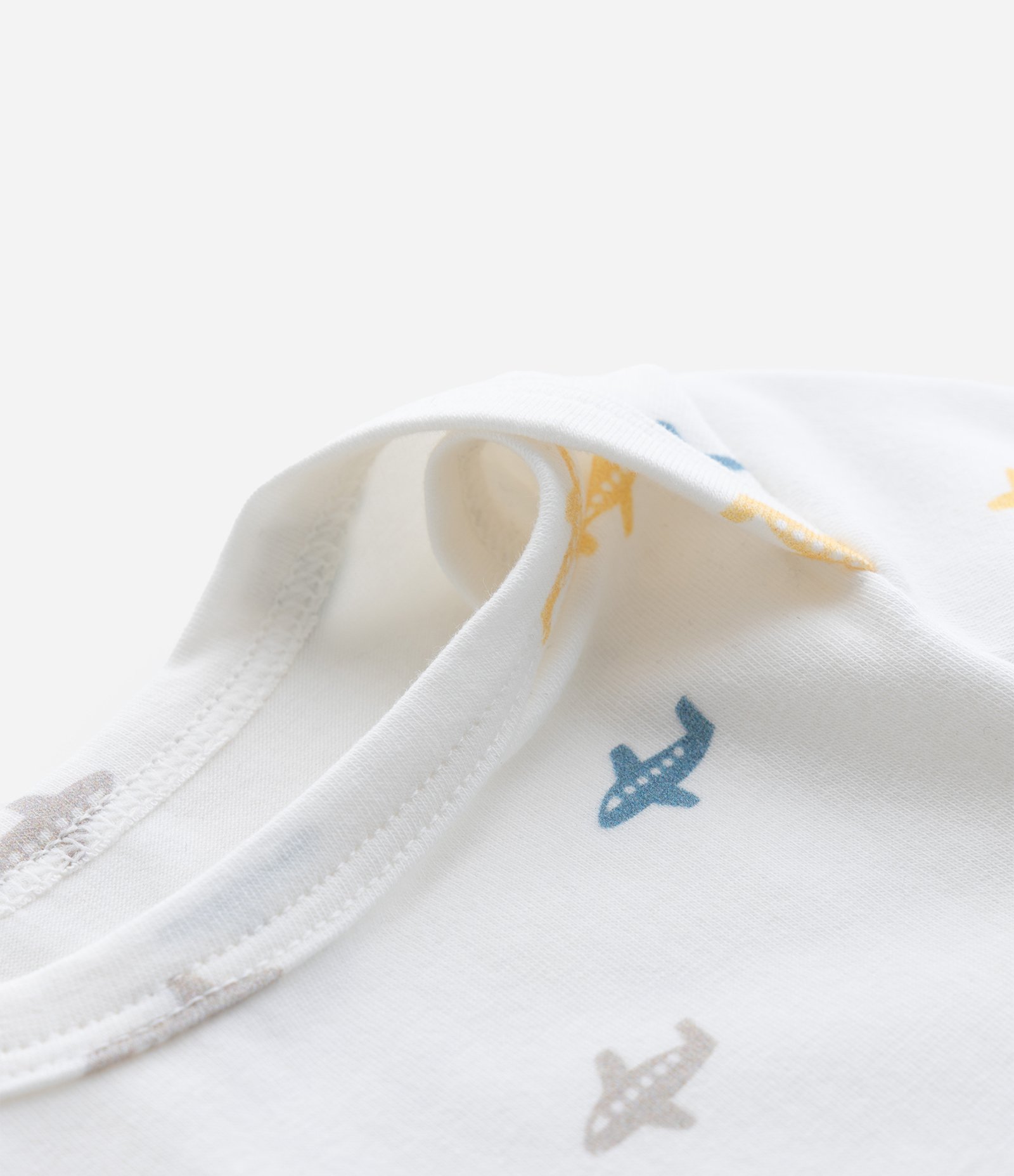 Body Infantil com Estampa de Aviões - Tam 0 a 18 meses Branco 6
