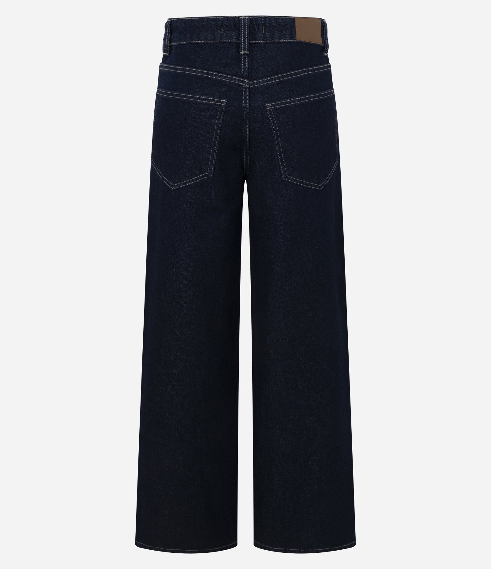 Calça Loose Cintura Baixa em Jeans com Tachas Azul Marinho 4