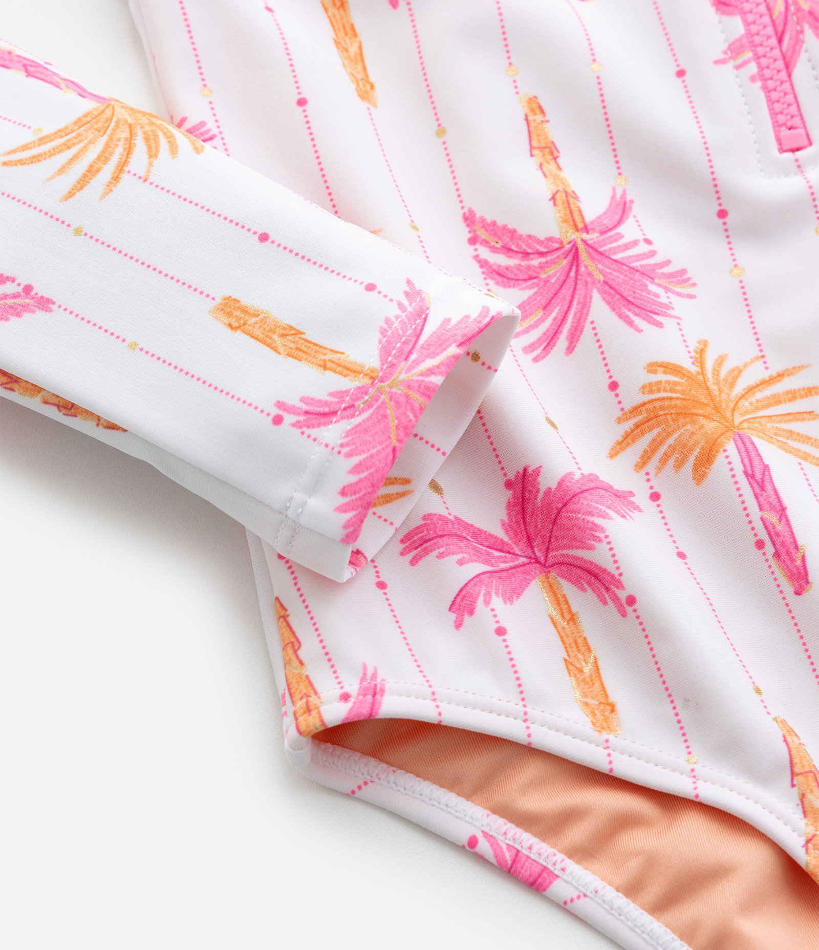 Maiô Infantil com Estampa de Coqueiros - Tam 5 a 14 Anos Branco 4