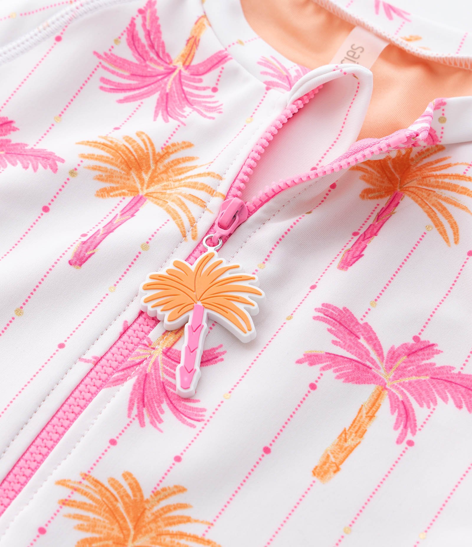Maiô Infantil com Estampa de Coqueiros - Tam 5 a 14 Anos Branco 5