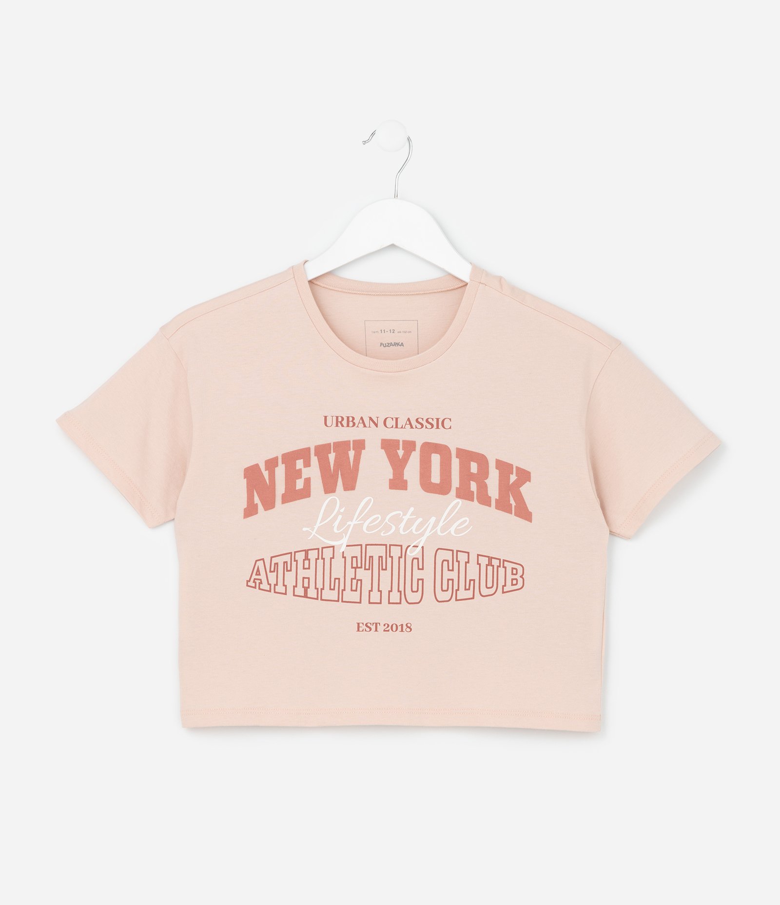 Camiseta Relaxed Infantil com Estampa Lettering New York - Tam 7 a 16 Anos Rosa 2
