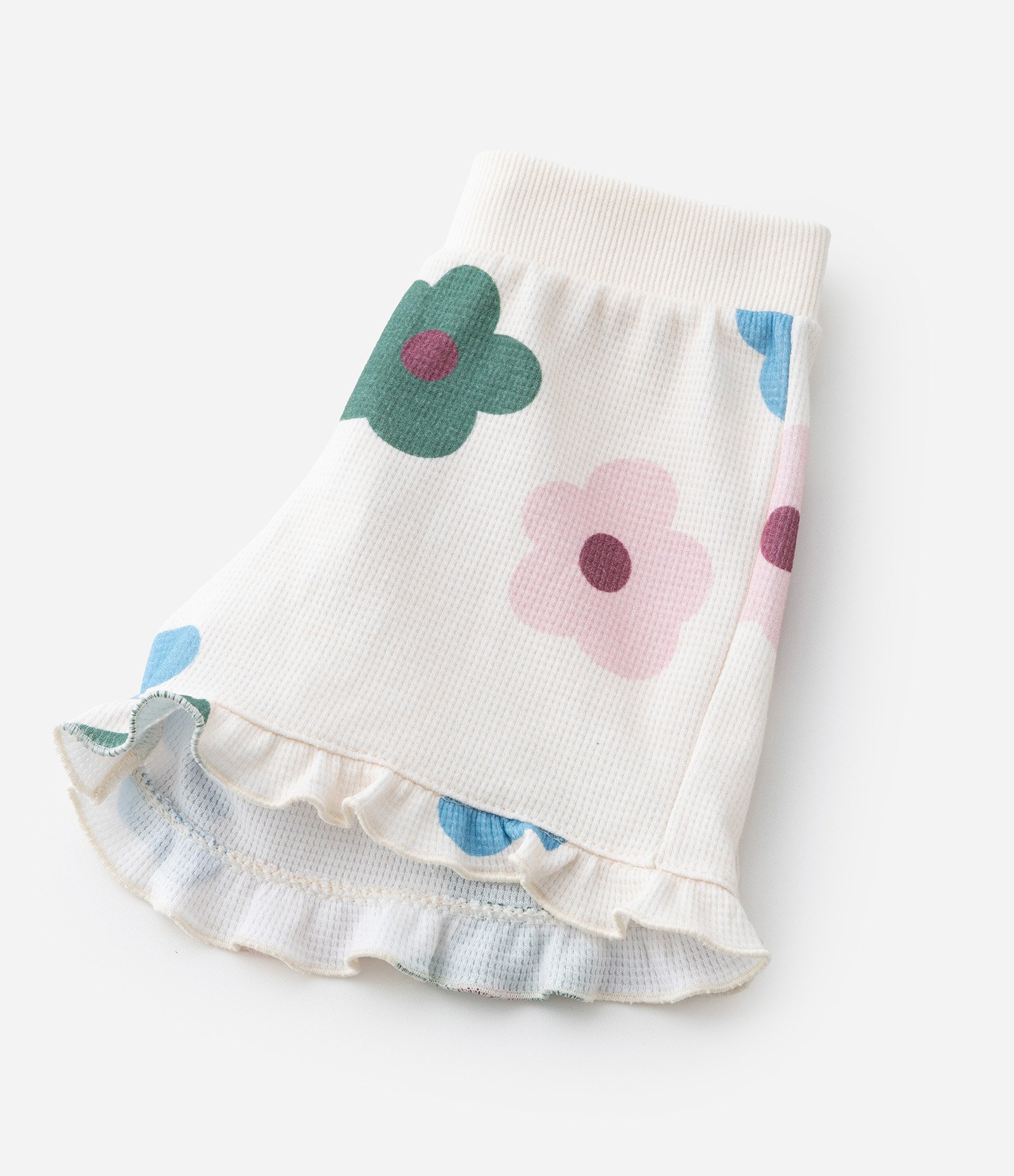 Conjunto Infantil Texturizado Estampa Floral - Tam 1 a 5 Anos Bege 9