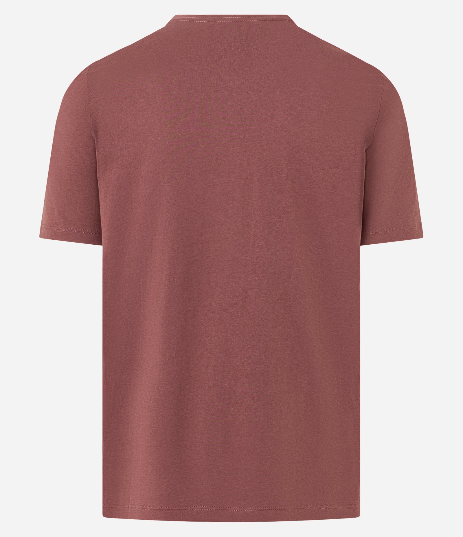 Camiseta Slim Básica em Algodão Peruano com Gola Redonda Marrom Médio 5