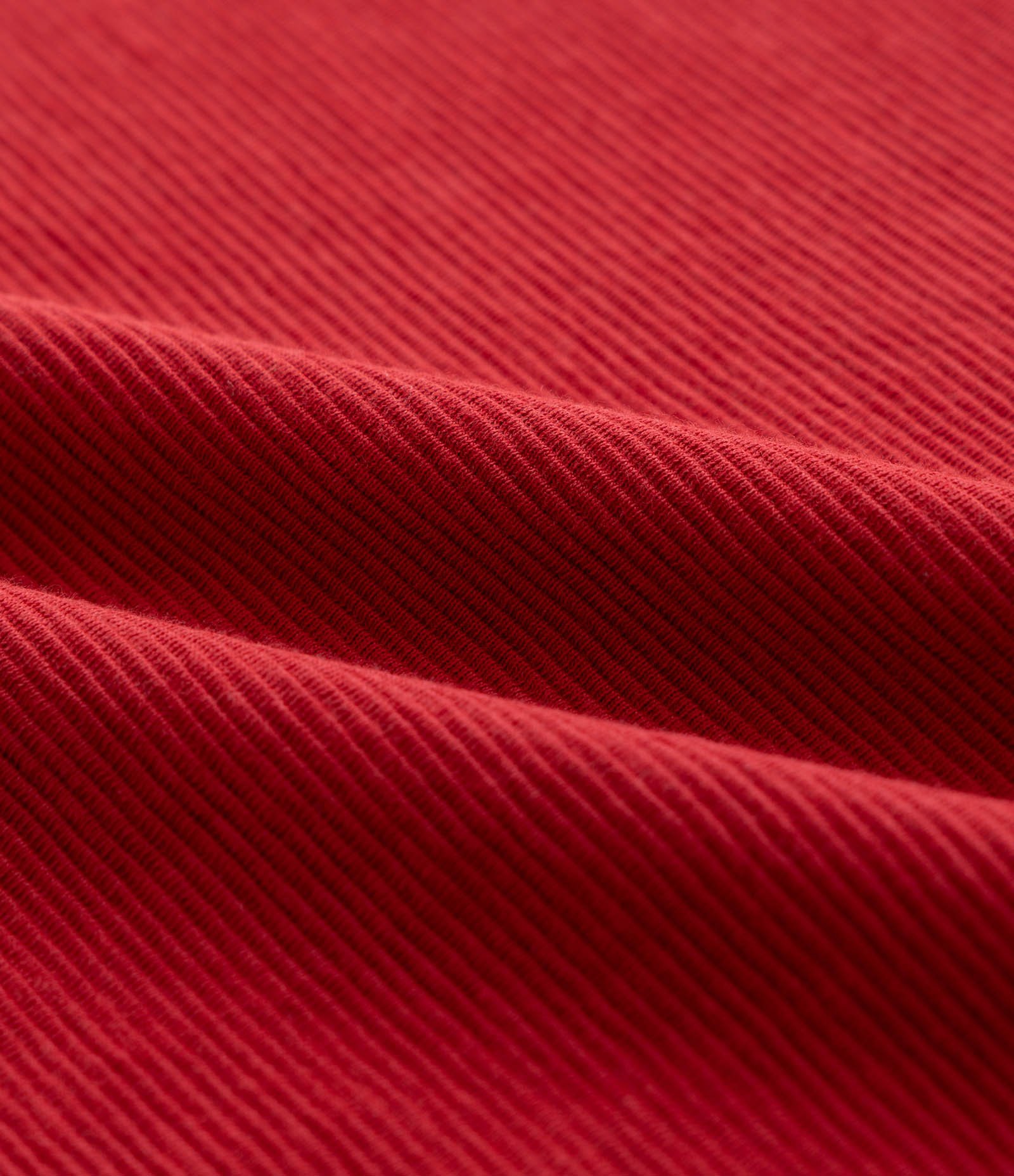 Camisa Polo Slim com Botões e Textura Canelada Vermelho 9