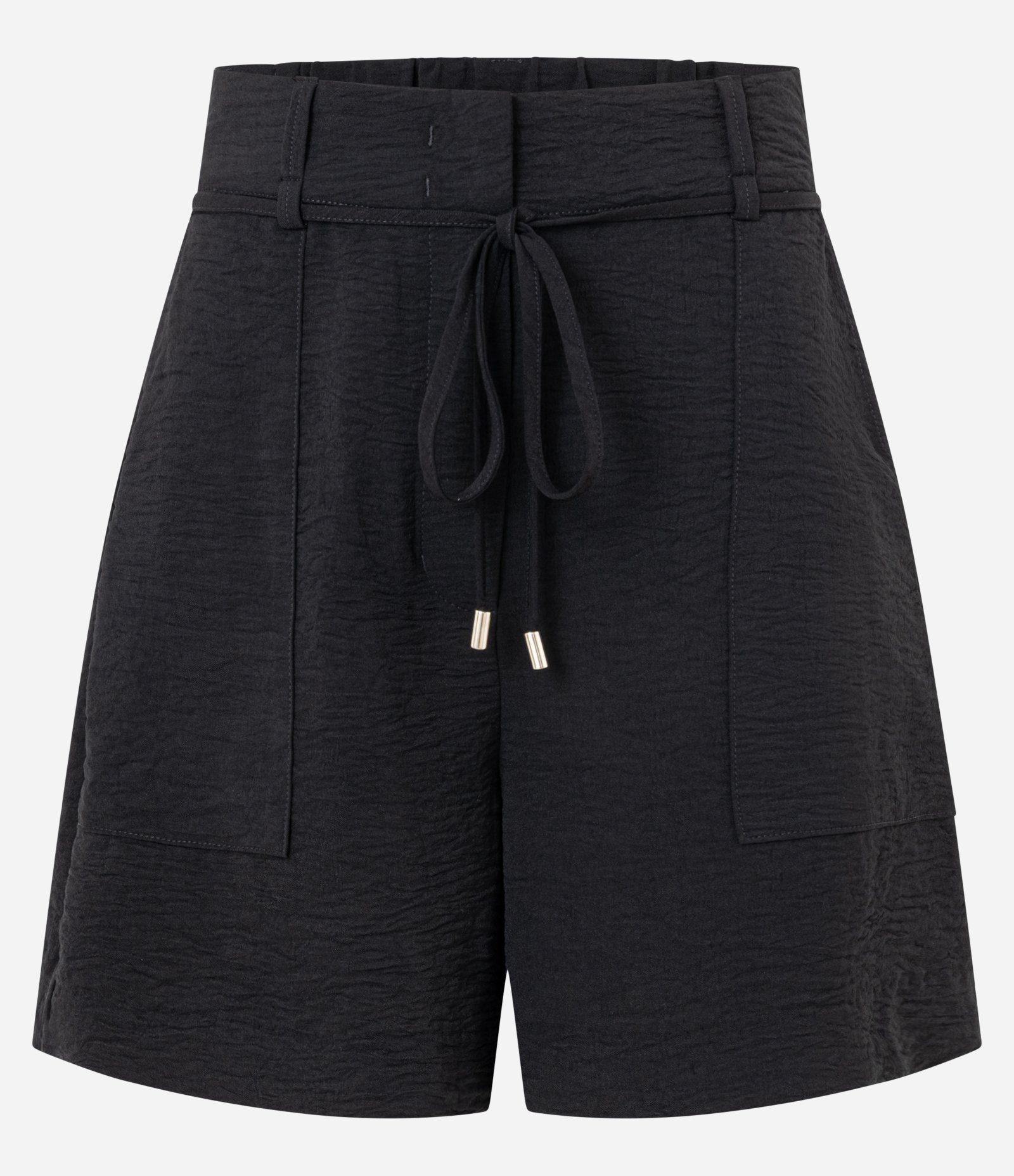 Short Reto Cintura Alta em AIrflow com Amarração Preto 5