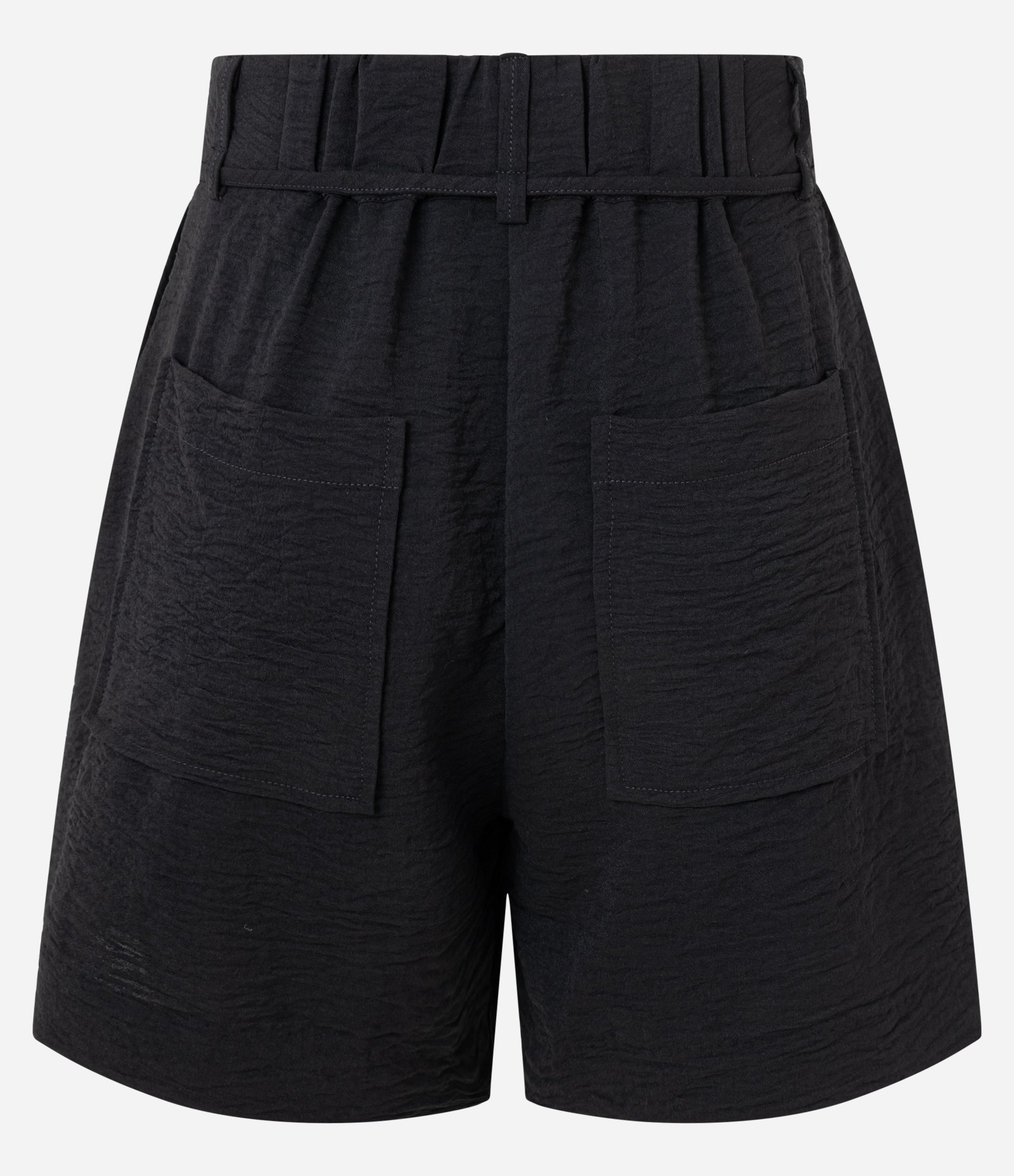 Short Reto Cintura Alta em AIrflow com Amarração Preto 7