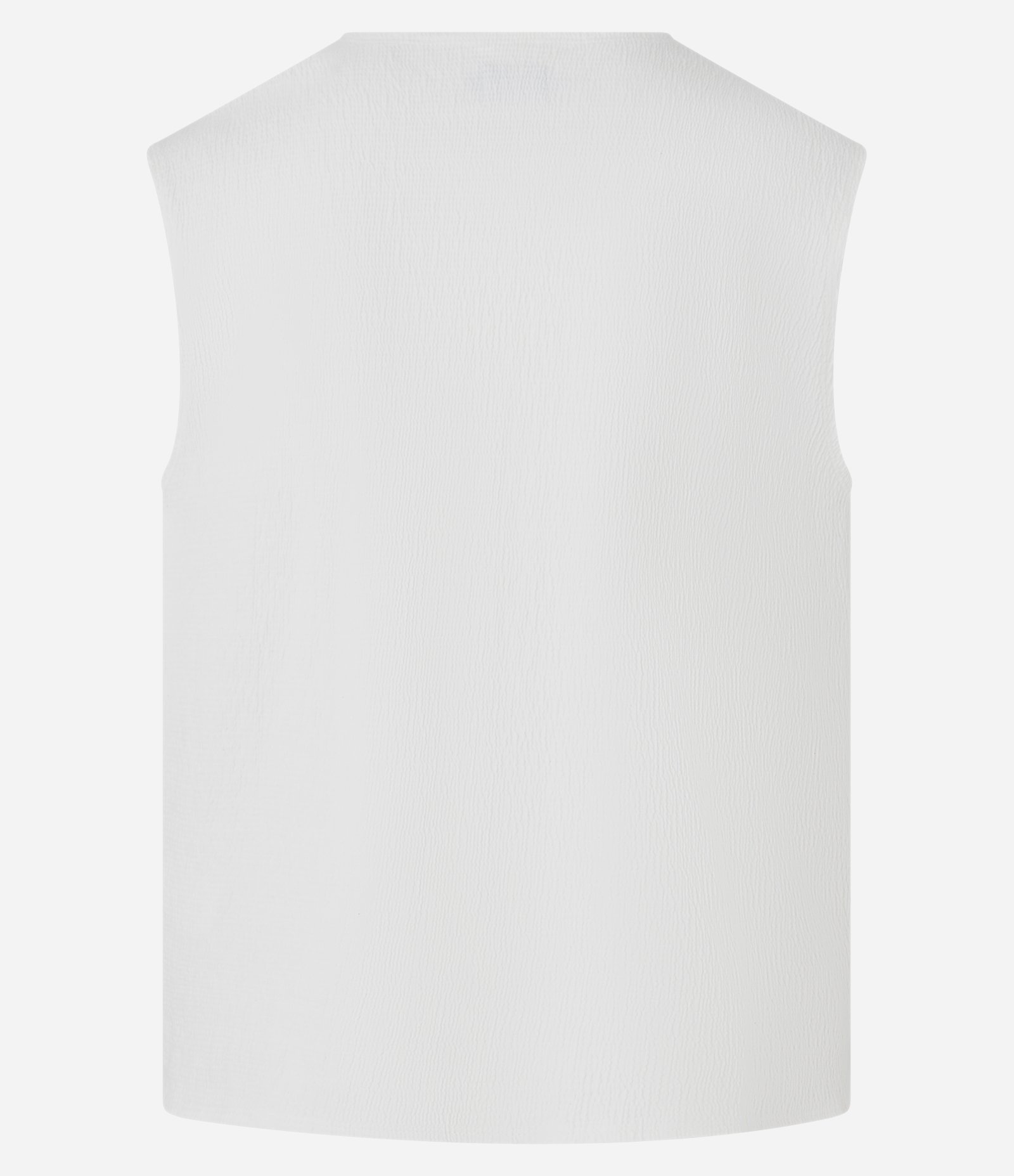 Regata Regular em Tricô com Textura Branco 8