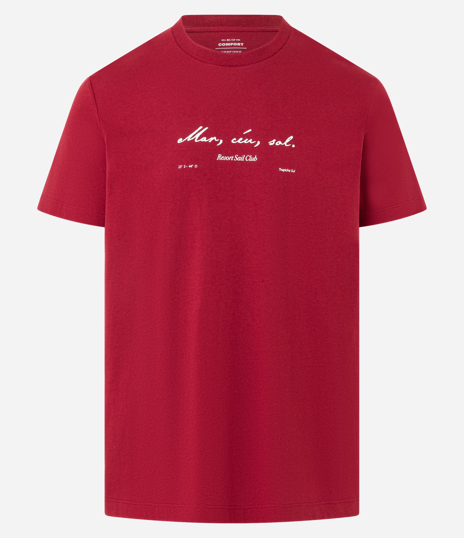 Camiseta Comfort em Algodão com Estampa Lettering Vermelho 6