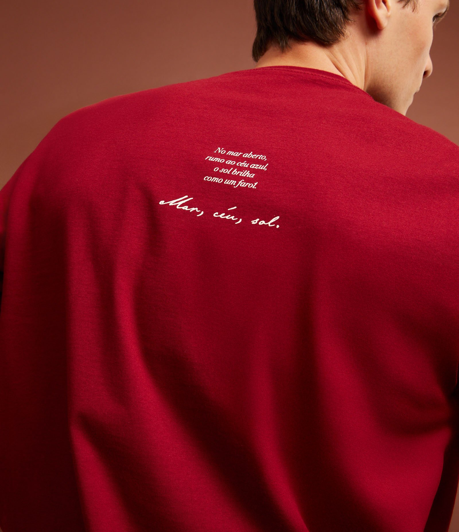 Camiseta Comfort em Algodão com Estampa Lettering Vermelho 3