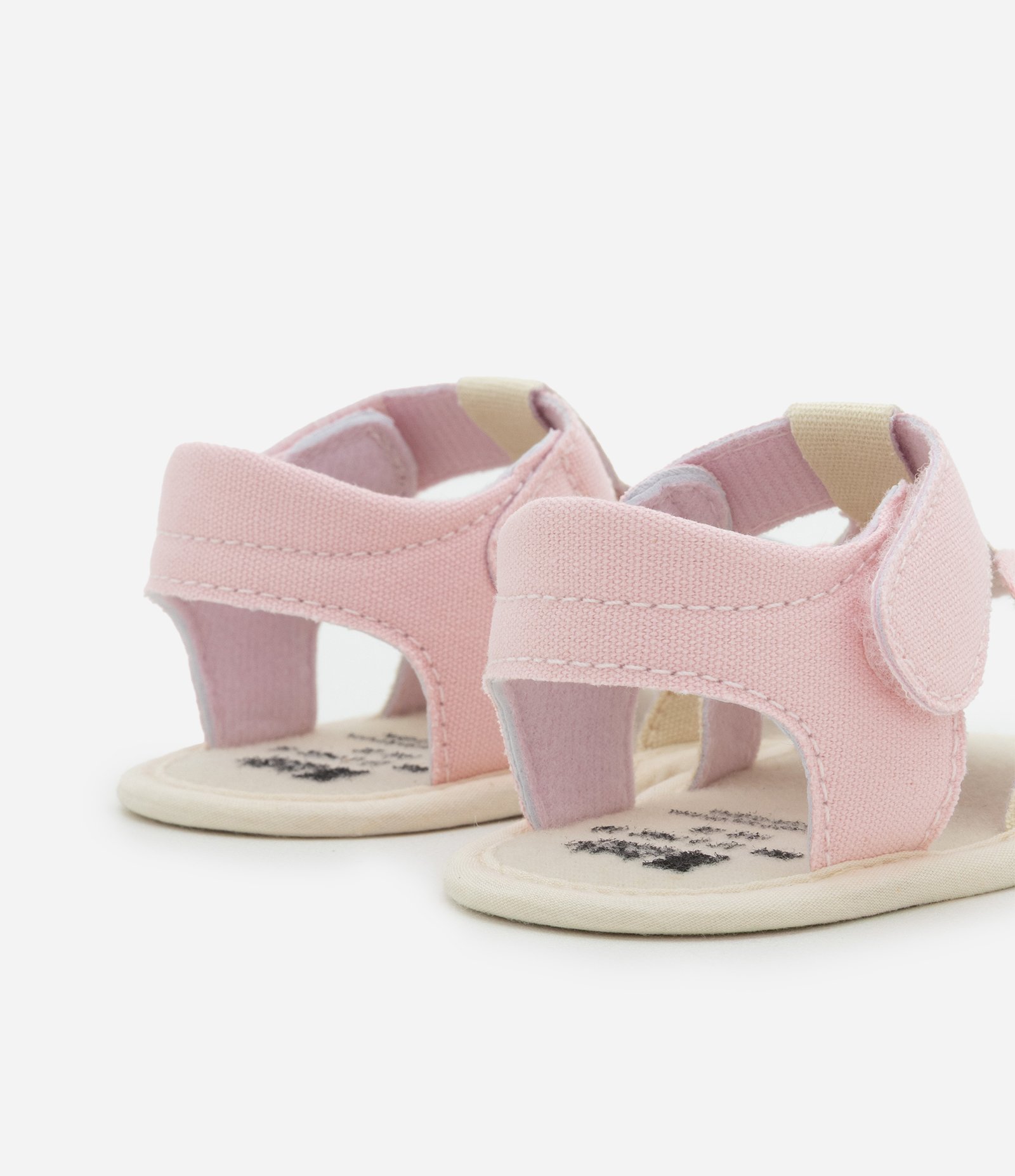 Sandália Infantil em Sarja com Borboleta - Tam 15 a 19 Rosa 2