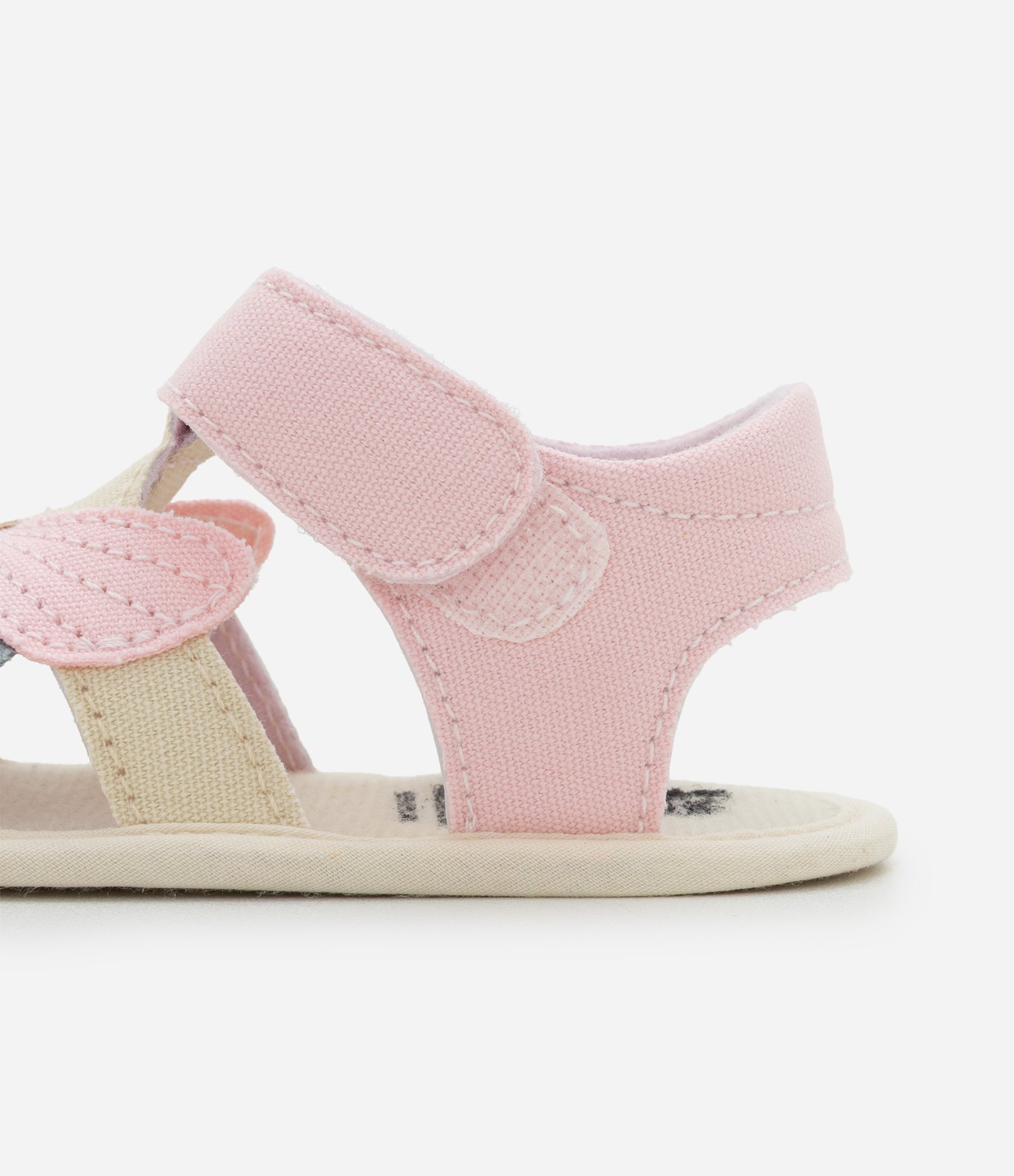 Sandália Infantil em Sarja com Borboleta - Tam 15 a 19 Rosa 3