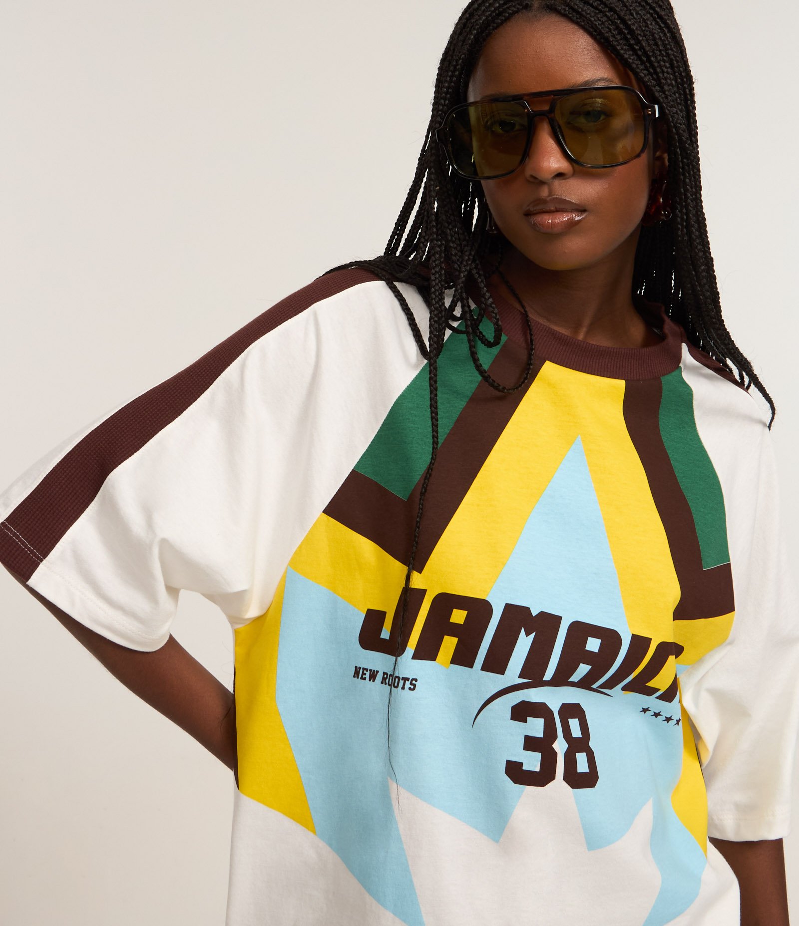 Camiseta Sportcore em Algodão com Estampa Jamaica 38 Off White 3