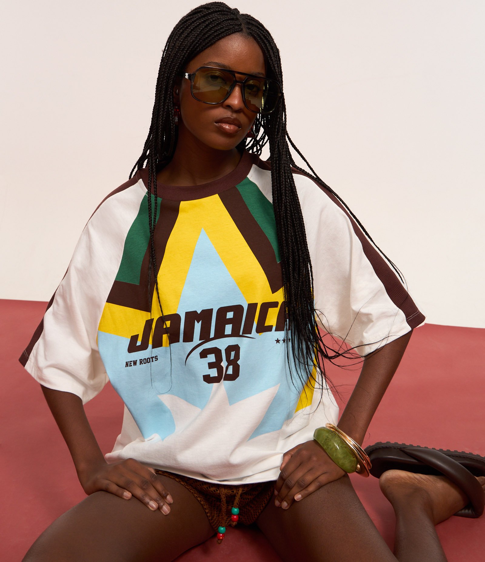 Camiseta Sportcore em Algodão com Estampa Jamaica 38 Off White 4