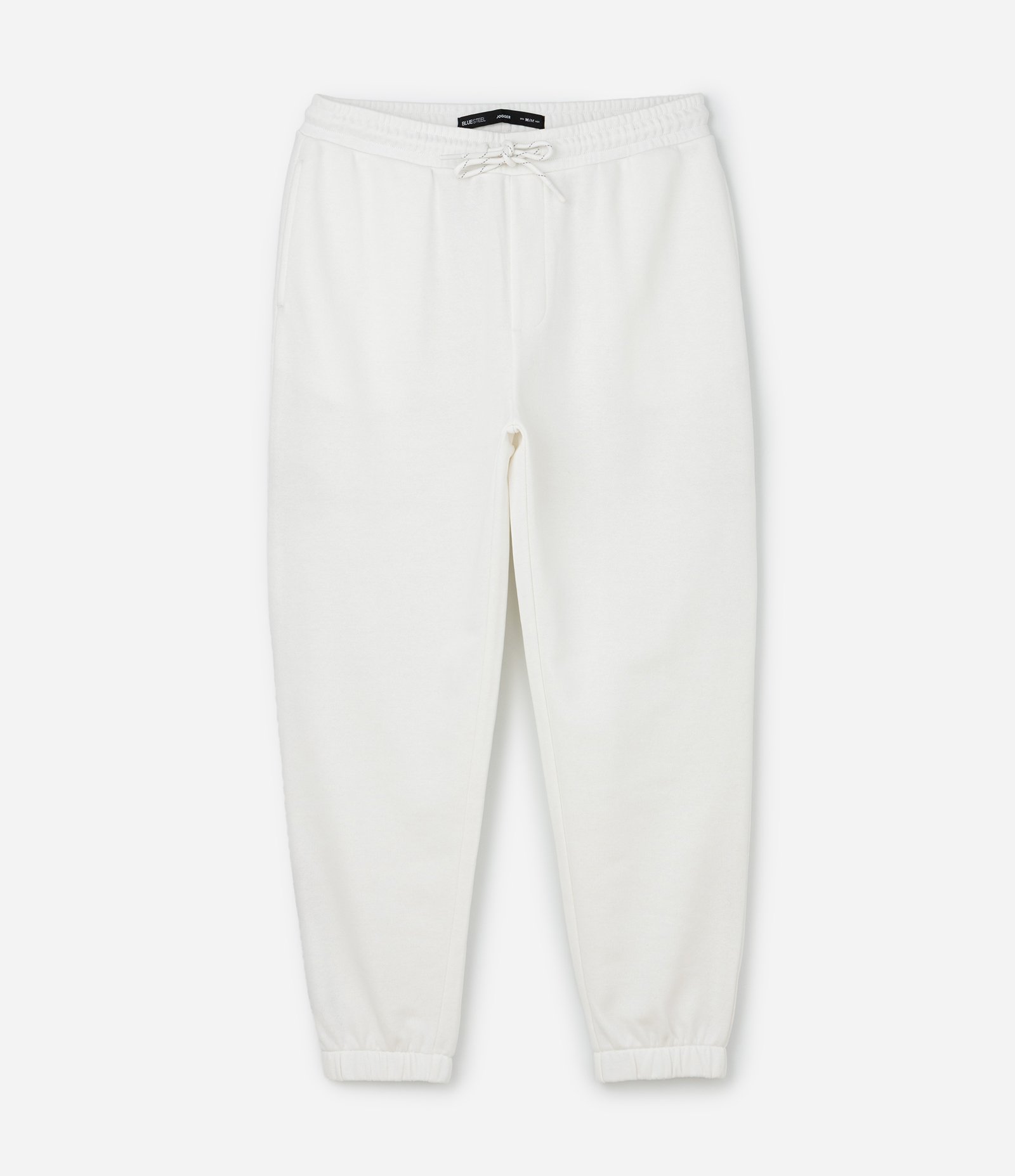 Calça Jogger em Moletom com Cós Elástico e Cordão Branco 5