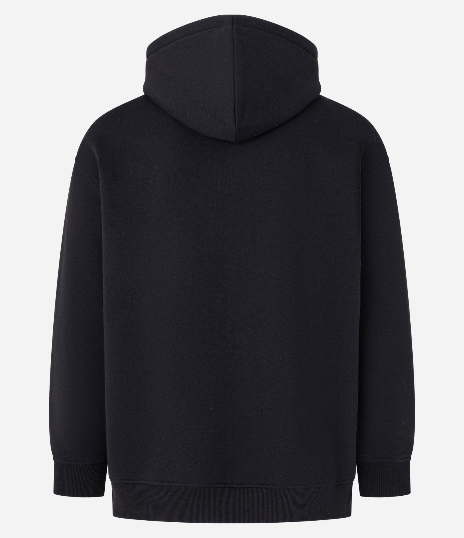 Casaco Relaxed Moletom com Felpa Liso Básico Preto 2