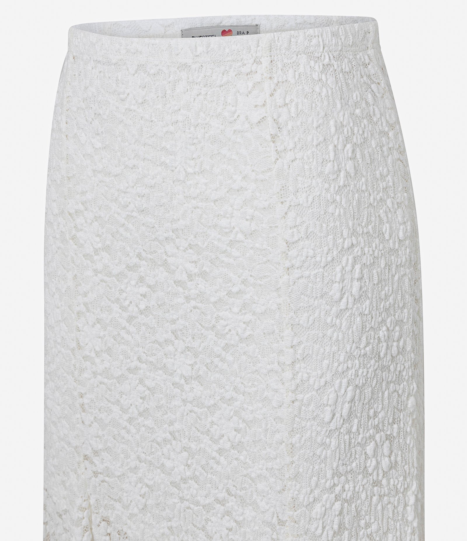 Saia Long Midi em Renda com Nesgas e Forro Curto Branco 8