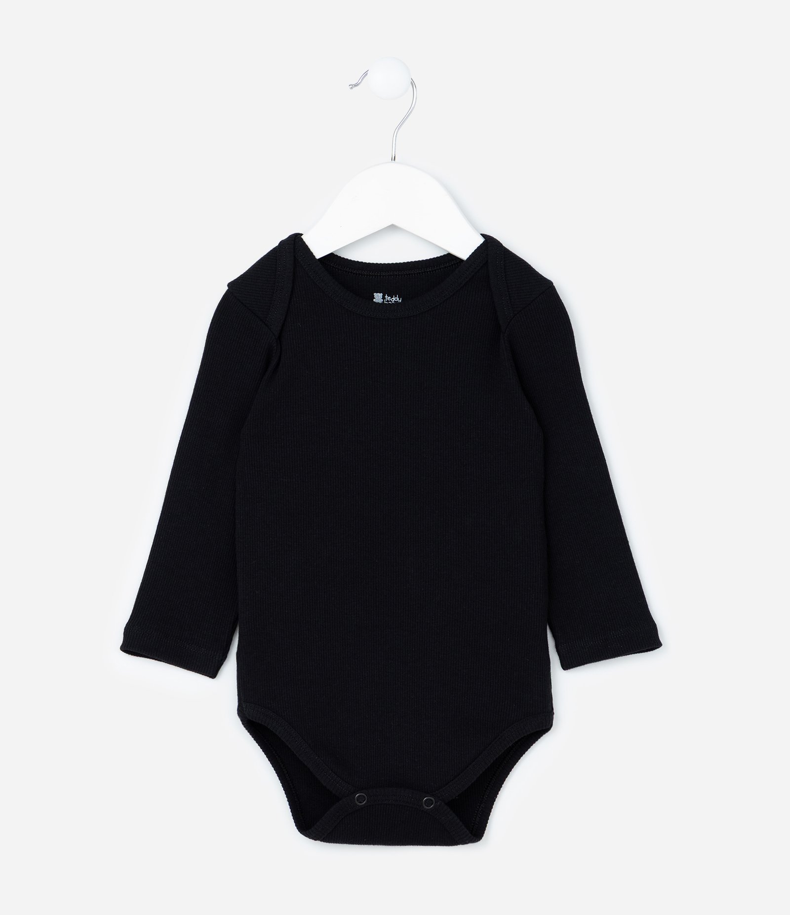Body Infantil em Ribana Básico - Tam RN a 18 meses Preto 2