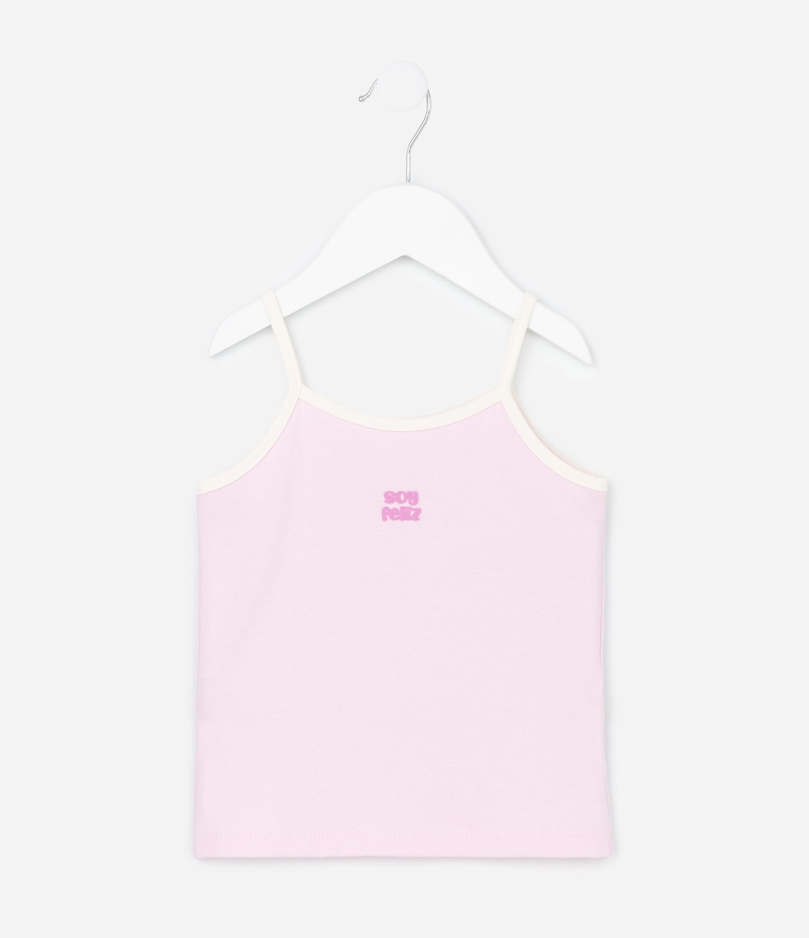 Camiseta Infantil em Algodão Soy Feliz - Tam 1 a 6 Anos Rosa 1