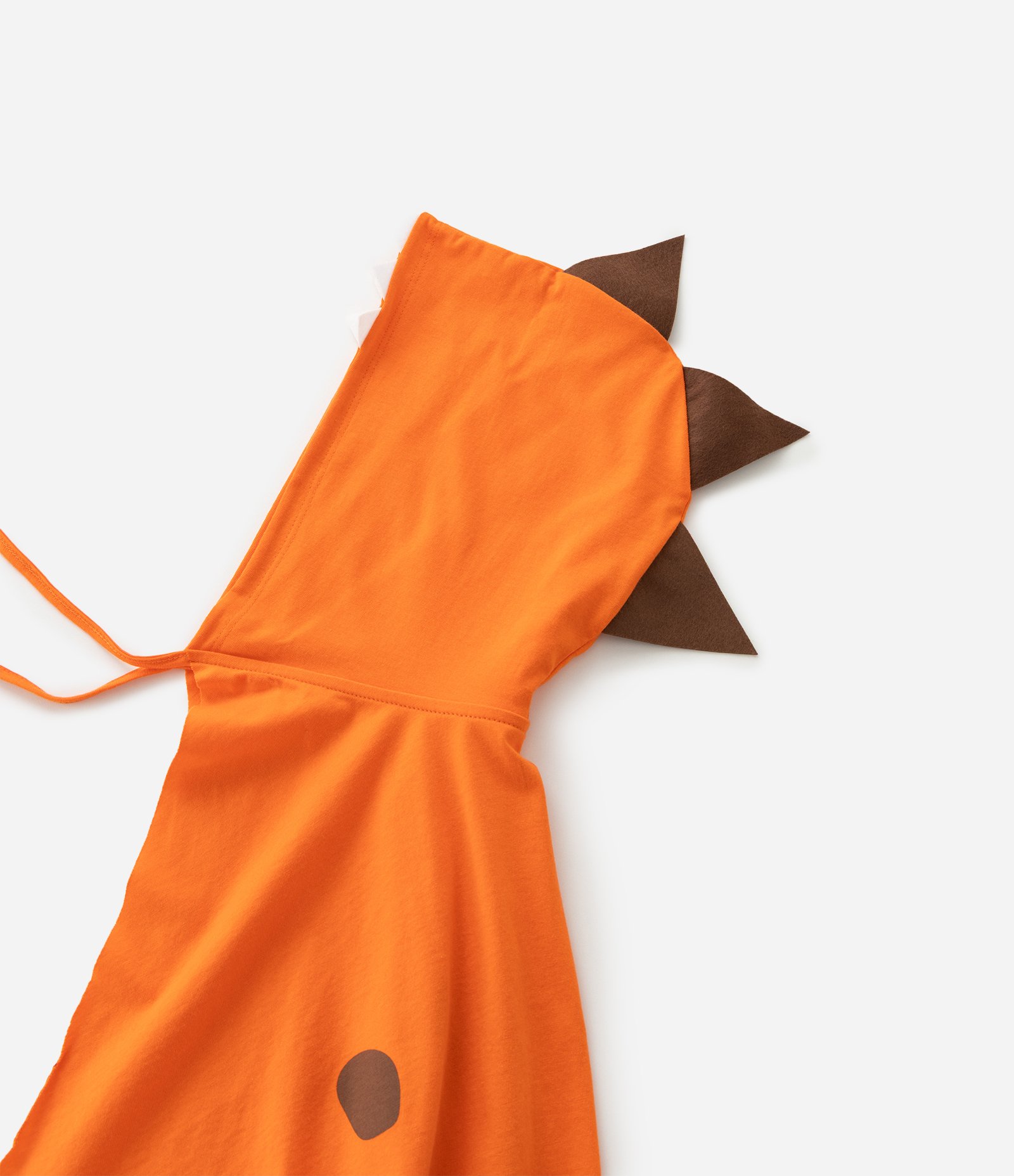 Camiseta Infantil com Estampa de Dragão e Capa - Tam 1 a 6 Anos Laranja 10