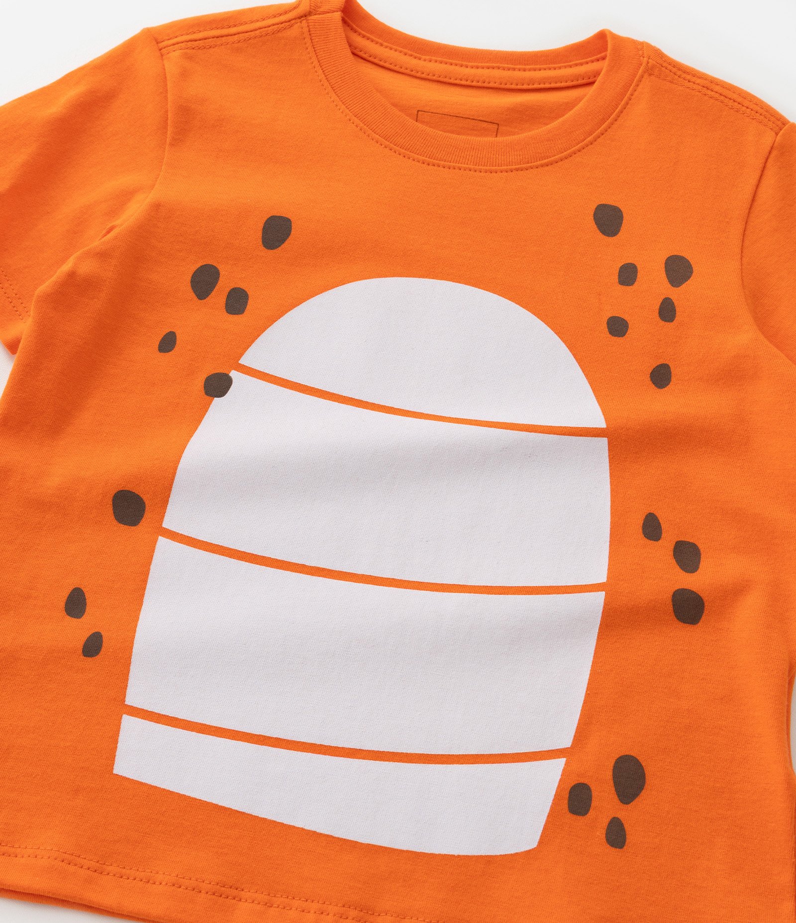 Camiseta Infantil com Estampa de Dragão e Capa - Tam 1 a 6 Anos Laranja 6