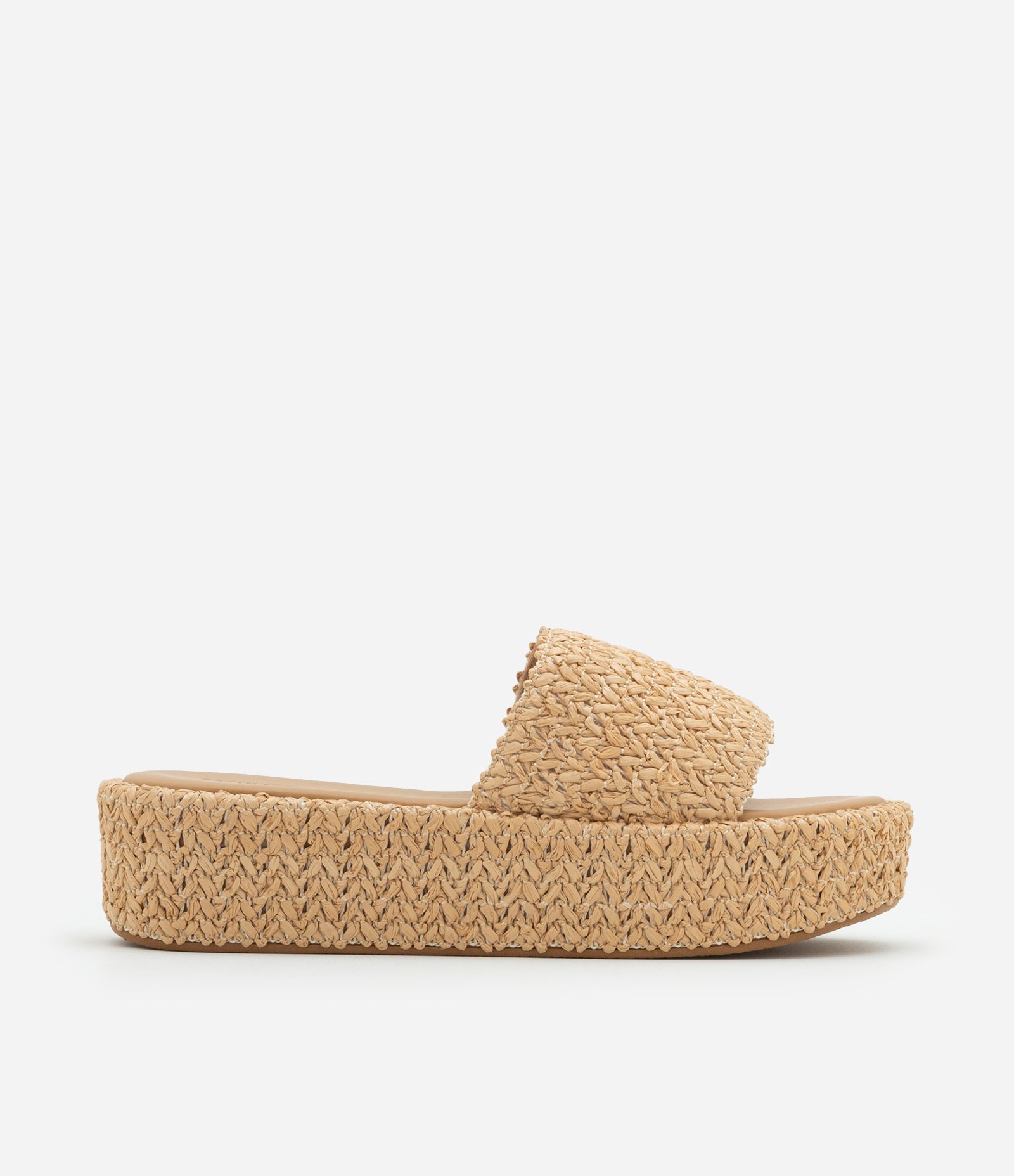 Sandália Flatform com Tressê Caramelo 1