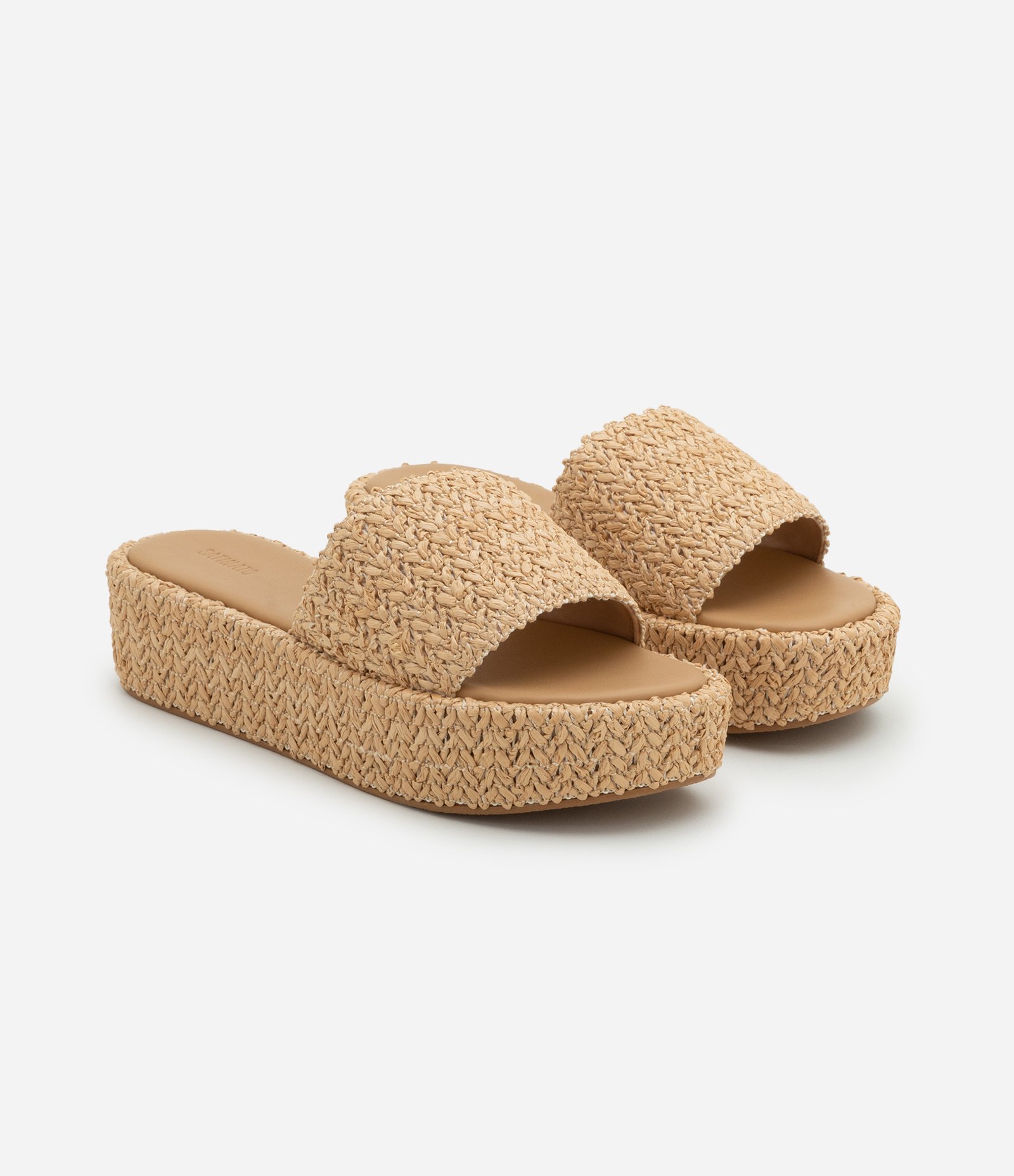 Sandália Flatform com Tressê Caramelo 2