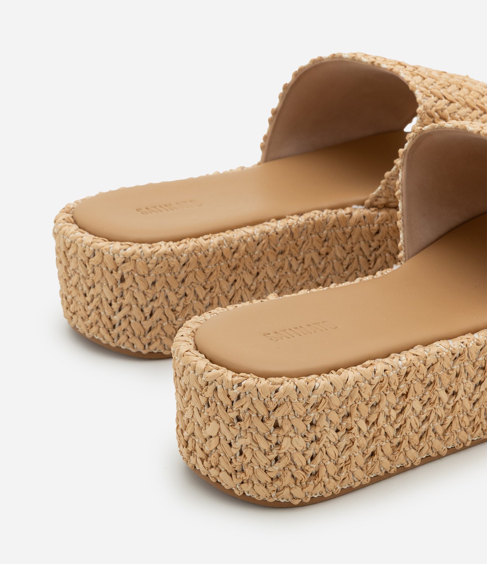 Sandália Flatform com Tressê Caramelo 5