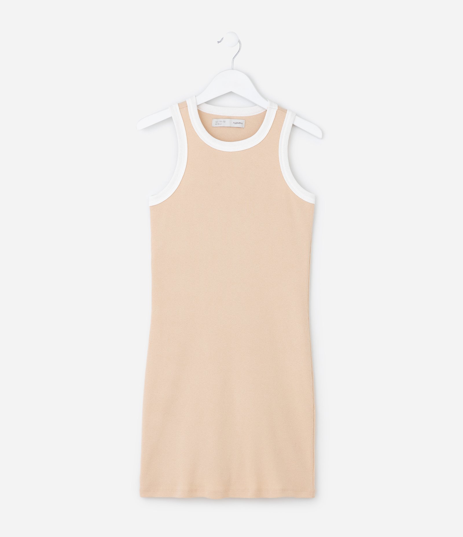 Vestido Infantil Nadador em Ribana - Tam 7 a 14 Bege 1